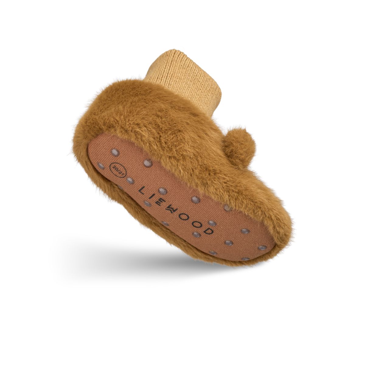 Liewood Beth Bear Plush Slippers - Golden caramel - INDOOR SLIPPERS