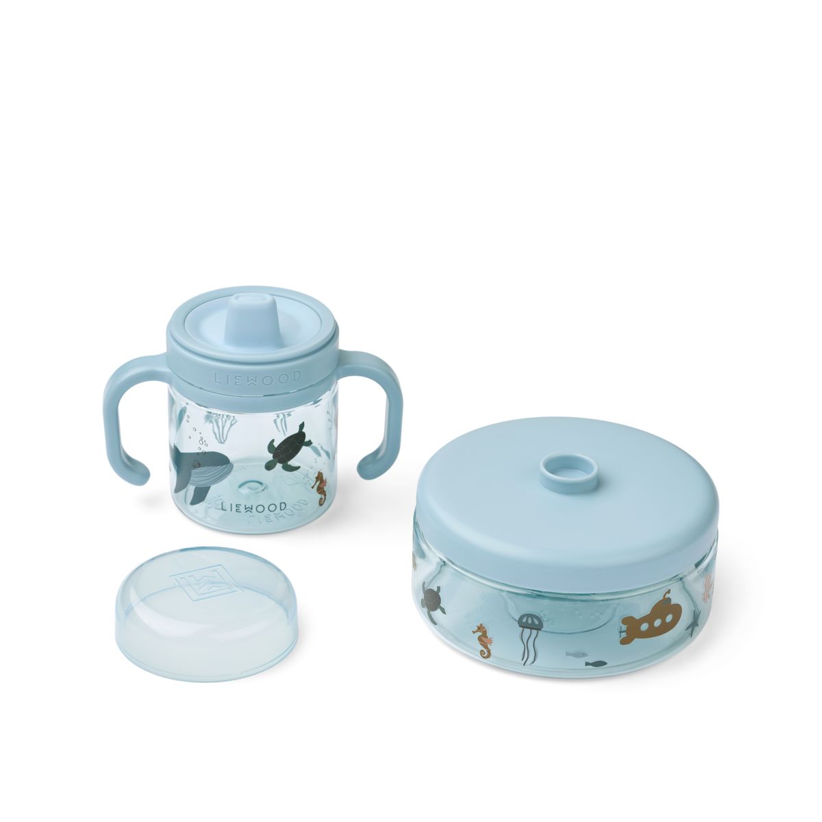 Liewood Set de vaisselle BEATRIX - Sea creature / Sandy - Ensemble de vaisselle