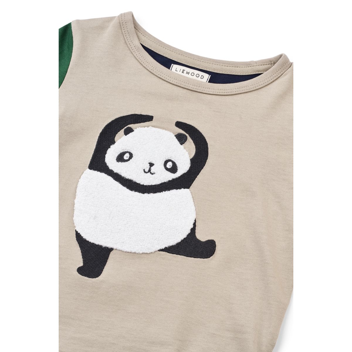 Liewood T-shirt à Manches Longues APIA - Panda / Mist / Classic navy multi mix - T-shirt