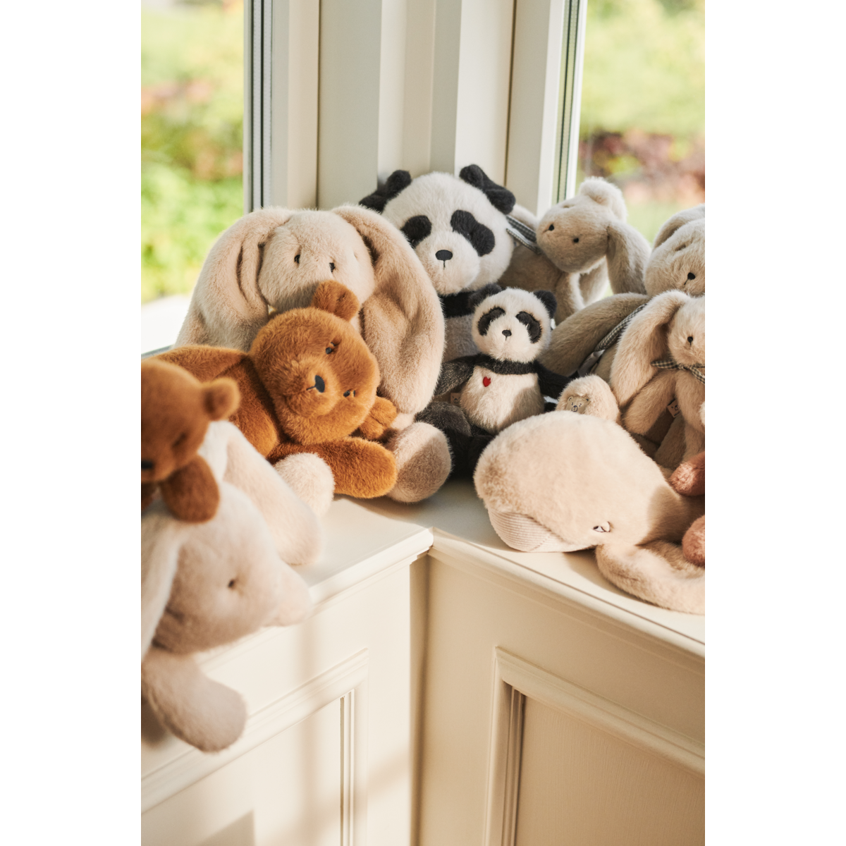 Liewood Peluche Panda BERTO - Sandy / Dark grey - Teddy