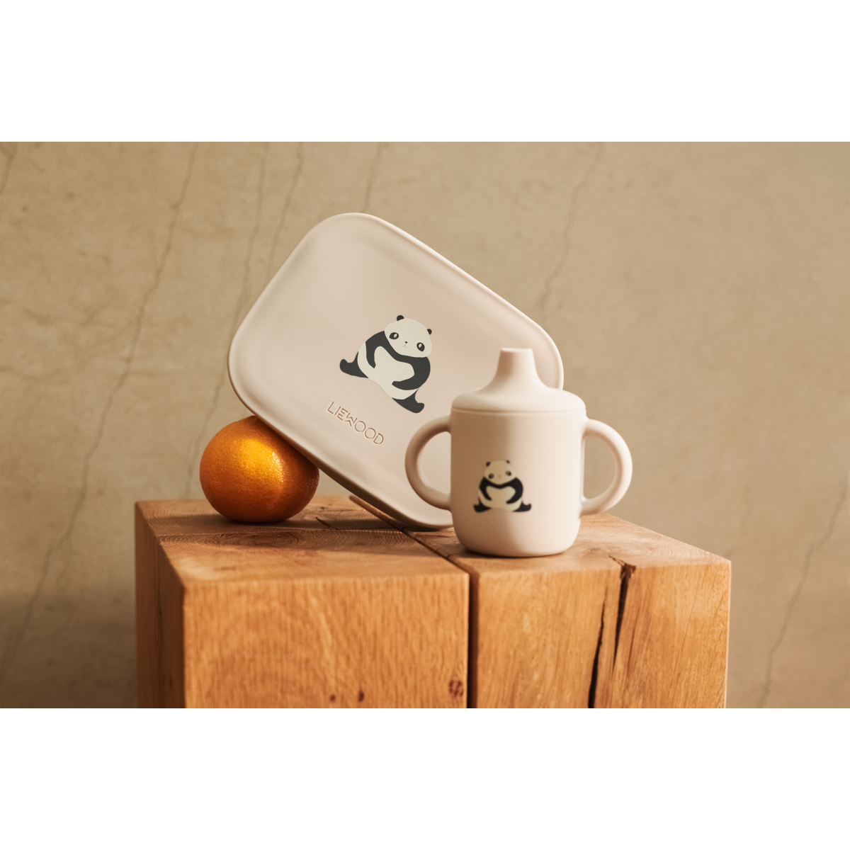 Liewood Boîte à Déjeuner ARTHUR - Panda / Sandy / dark grey - Boîte à goûter