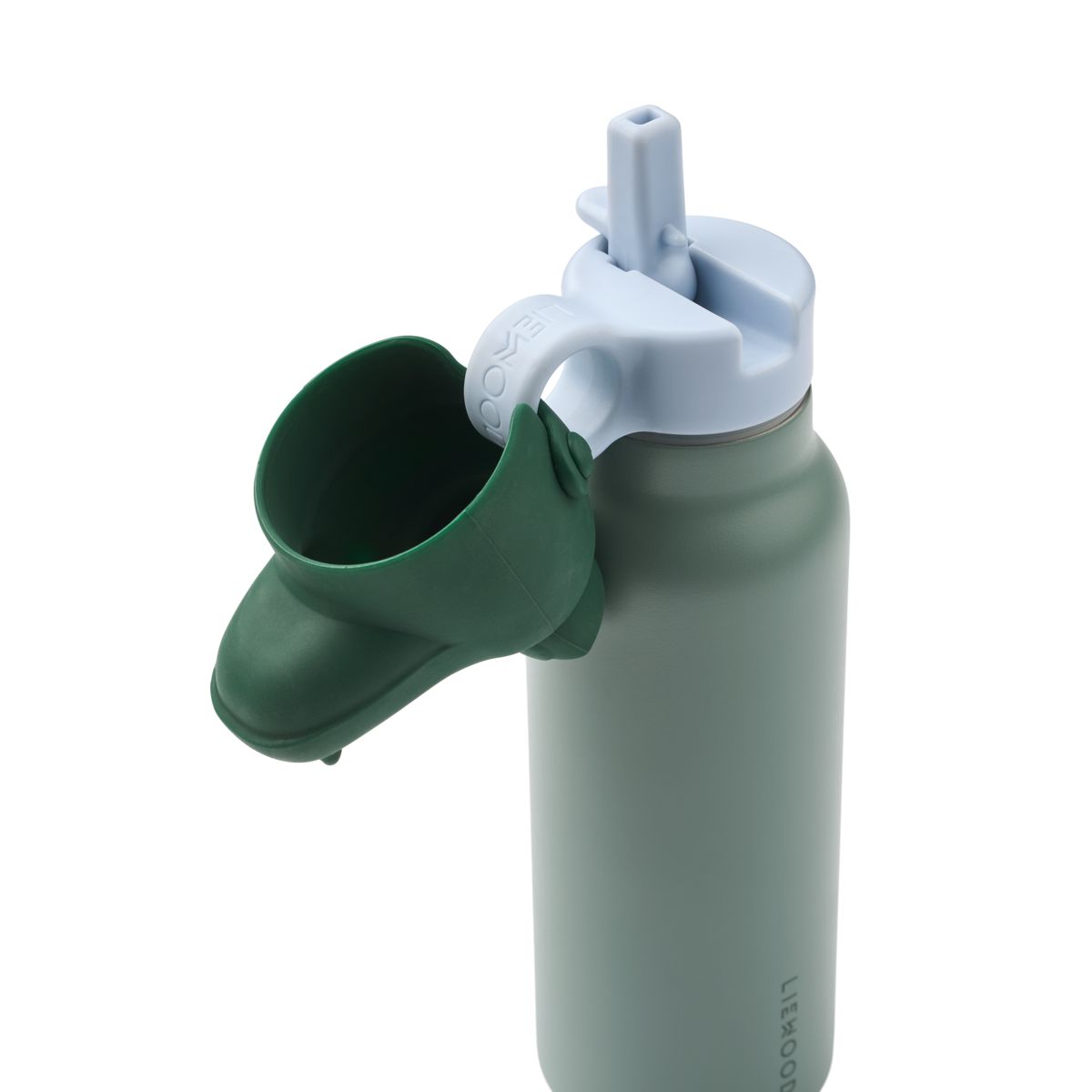 Liewood Gourde avec Couvercle Crocodile FALK 350 ml - Peppermint / Garden green - Goude eau