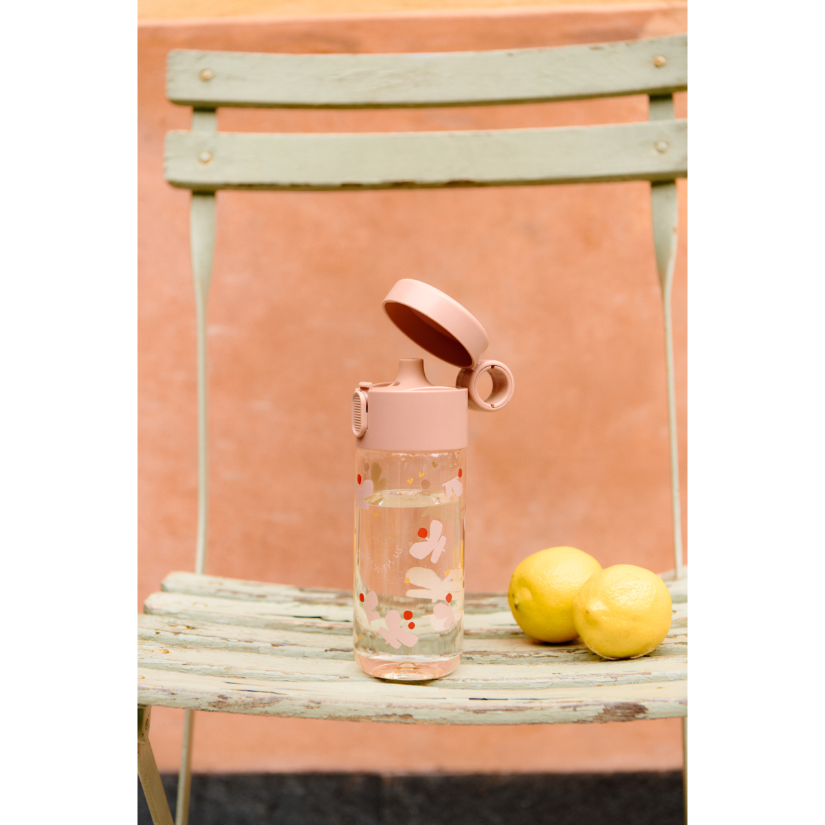 Bouteille CLEMENCE en Tritan - Butterfly / Apple blossom