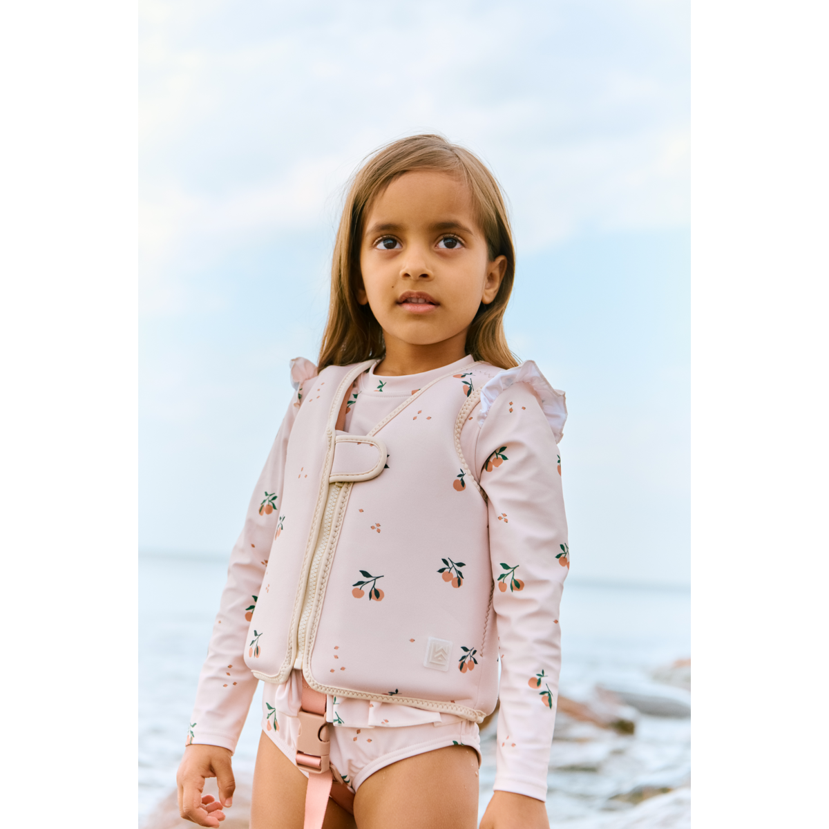 Maillot de bain imprimé Sille - Peach / Sea shell