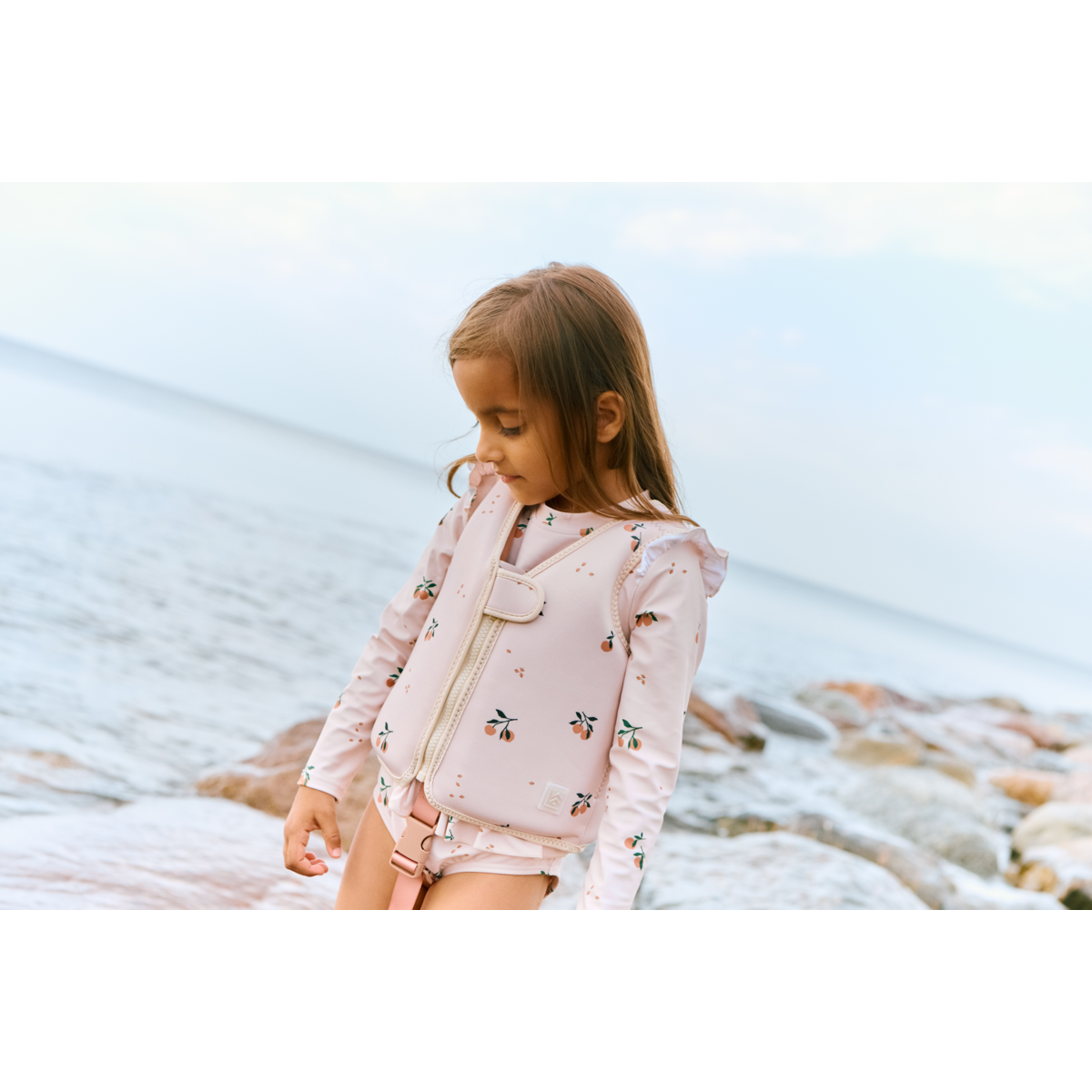 Maillot de bain imprimé Sille - Peach / Sea shell