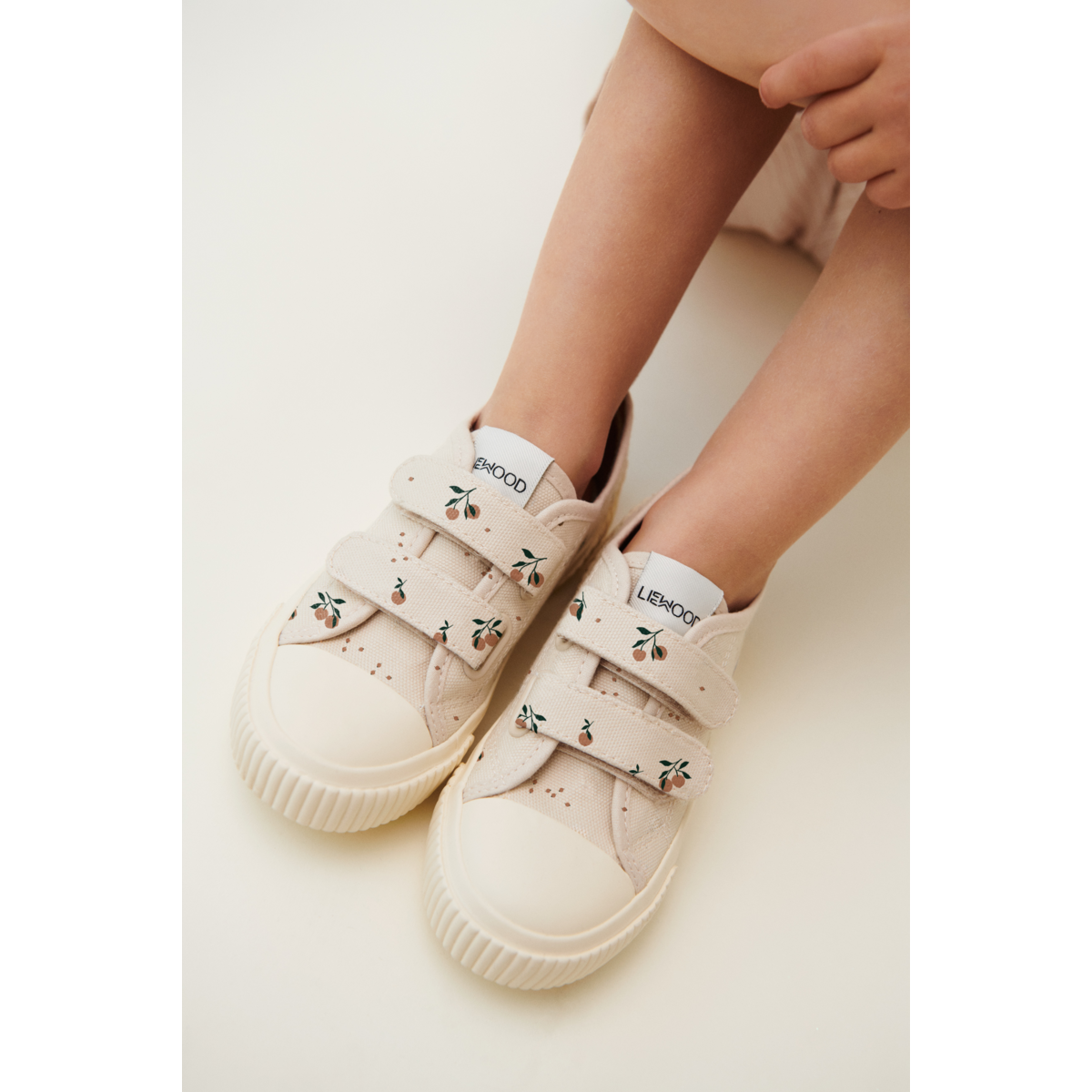 Baskets Basses En Toile Kim - Peach / Sea shell