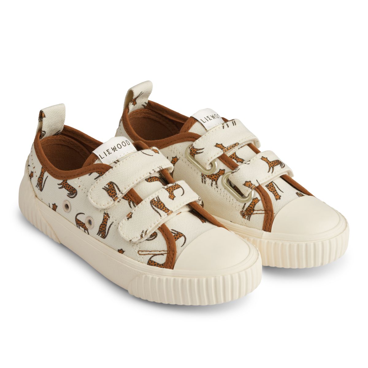 Baskets Basses En Toile Kim - Leopard / Sandy