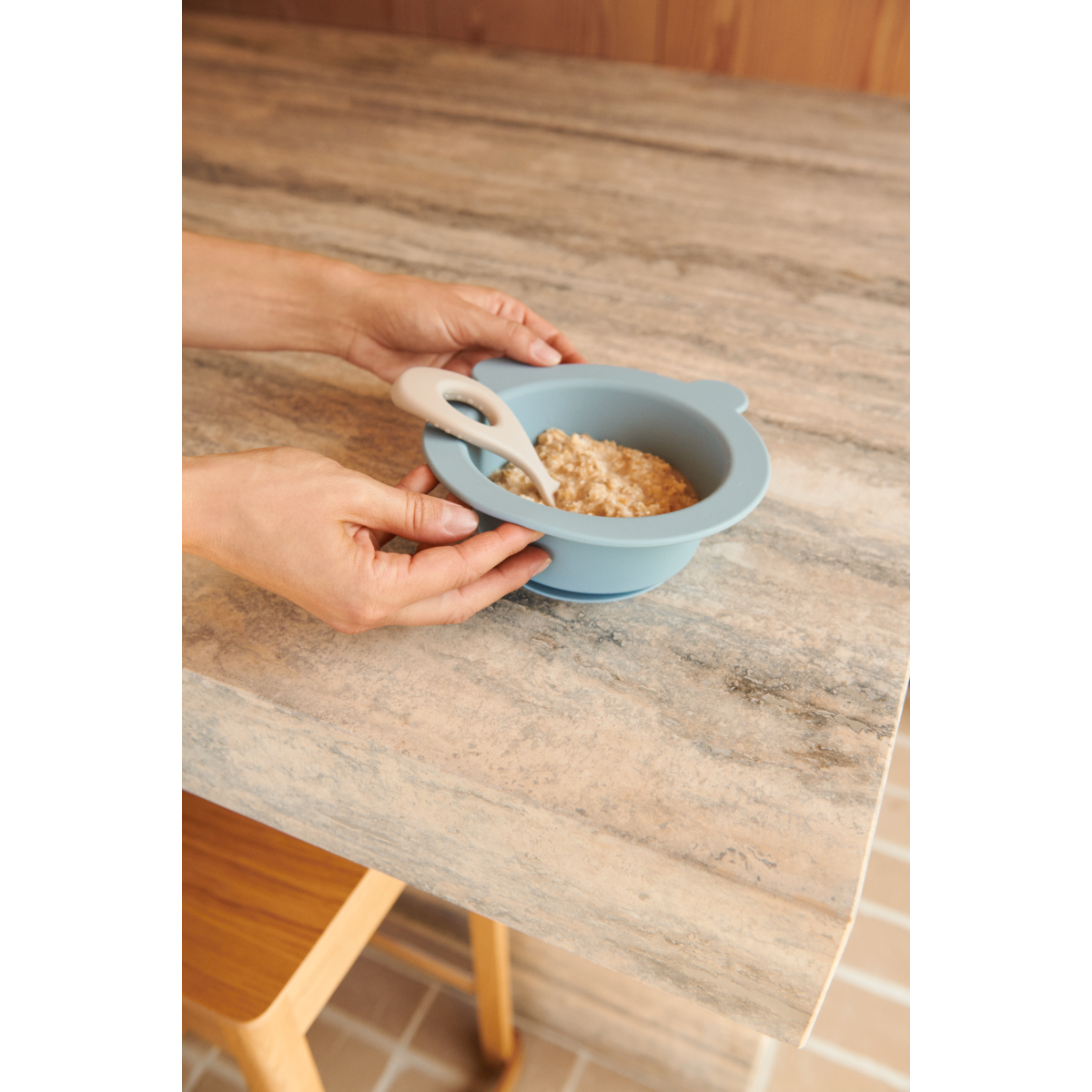 Liewood Lot de 2 Bols à Ventouse Peony - Sea blue / Whale blue - Bols