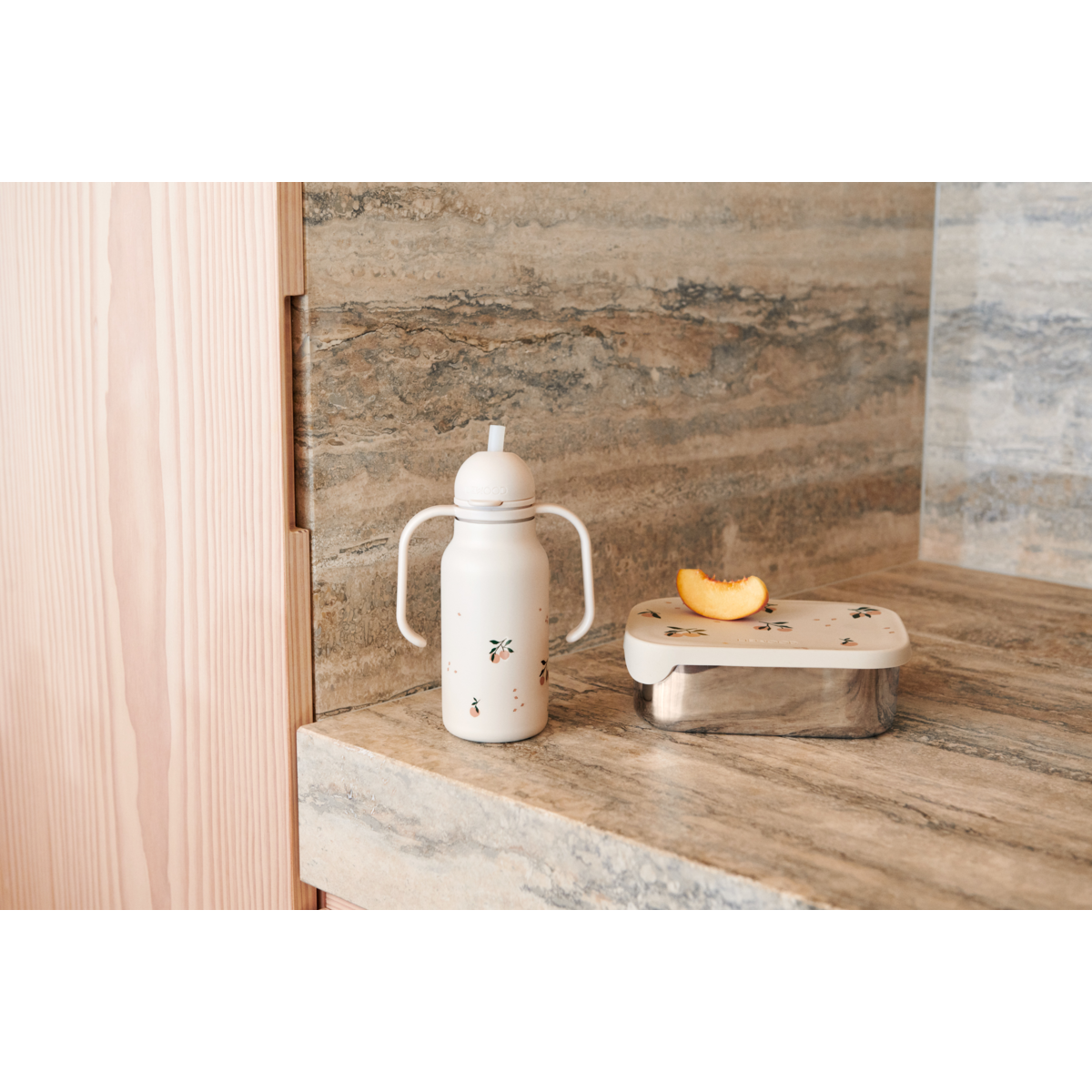 Liewood Boîte à Déjeuner ARTHUR - Peach / Sea shell mix - Boîte à goûter