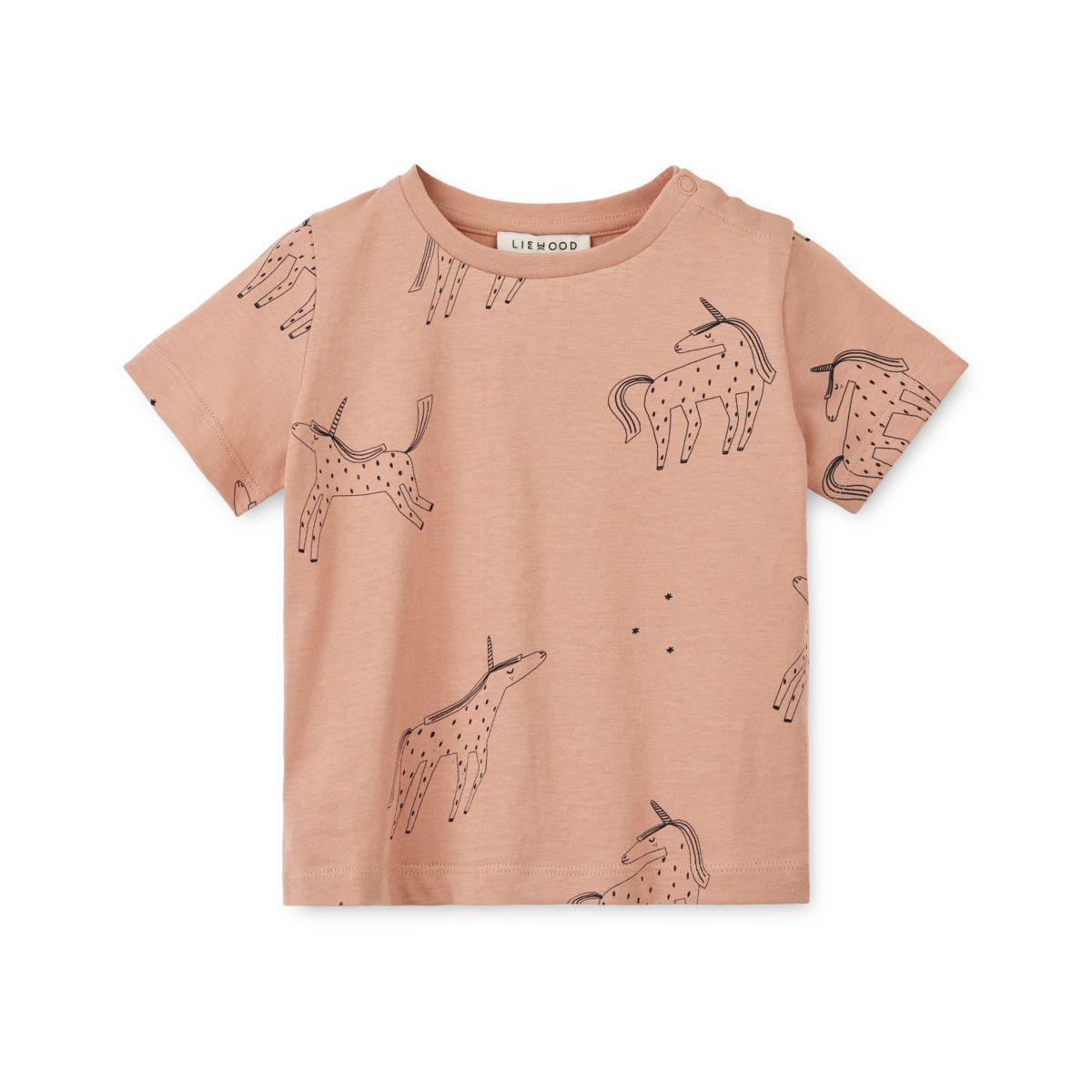 Liewood T-shirt bébé imprimé à manches courtes Apia - Unicorn / Pale tuscany - T-shirt