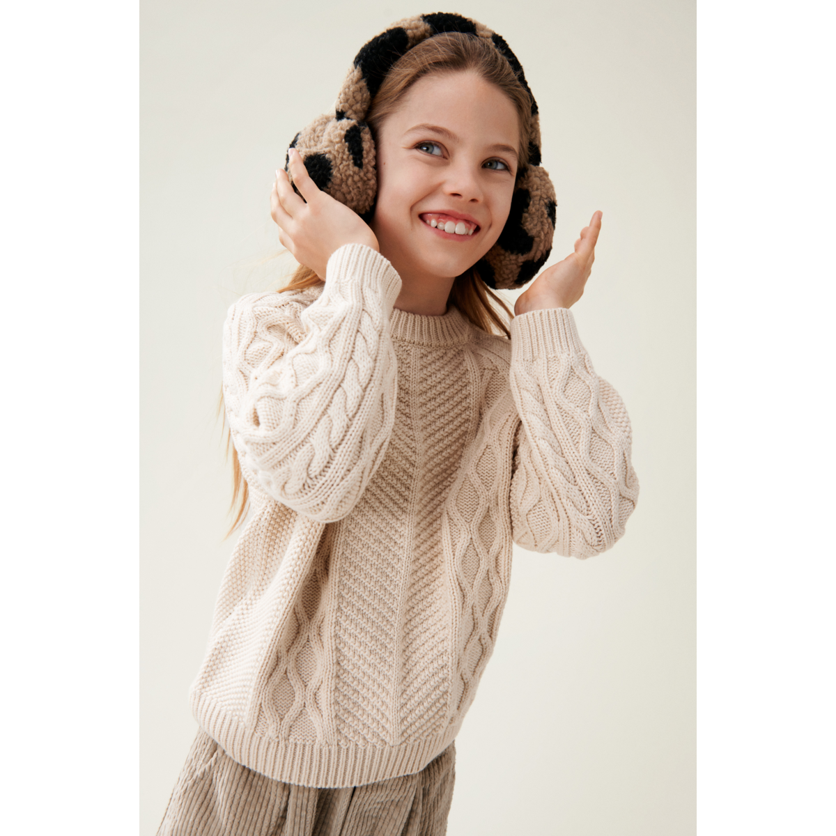 Liewood Cache-Oreilles en Polaire ALBERO - Mega leo / oat mix - Foulard / Cache-cou