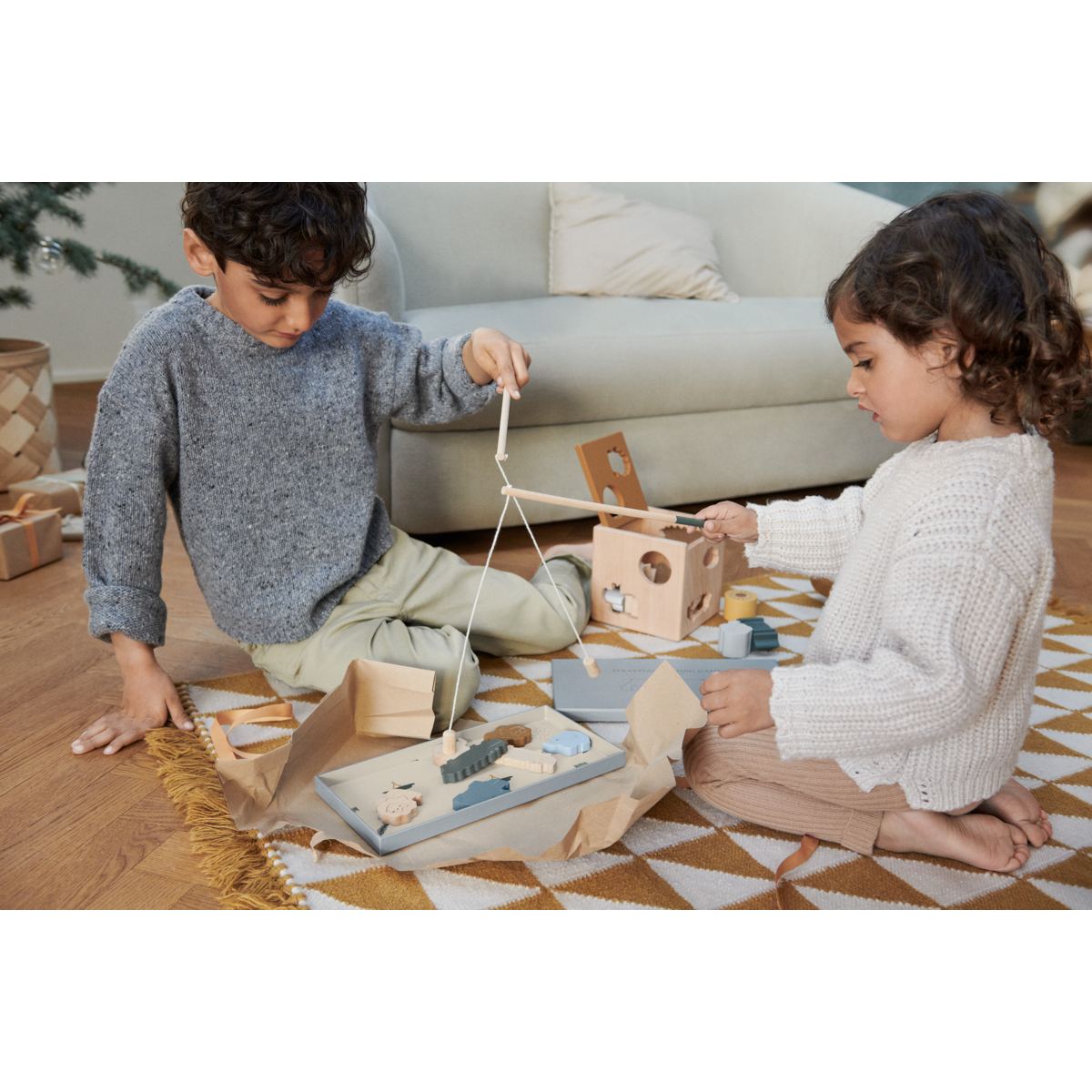 Liewood Jeu de pêche Sebastian - Safari/golden caramel multi mix - Jeu
