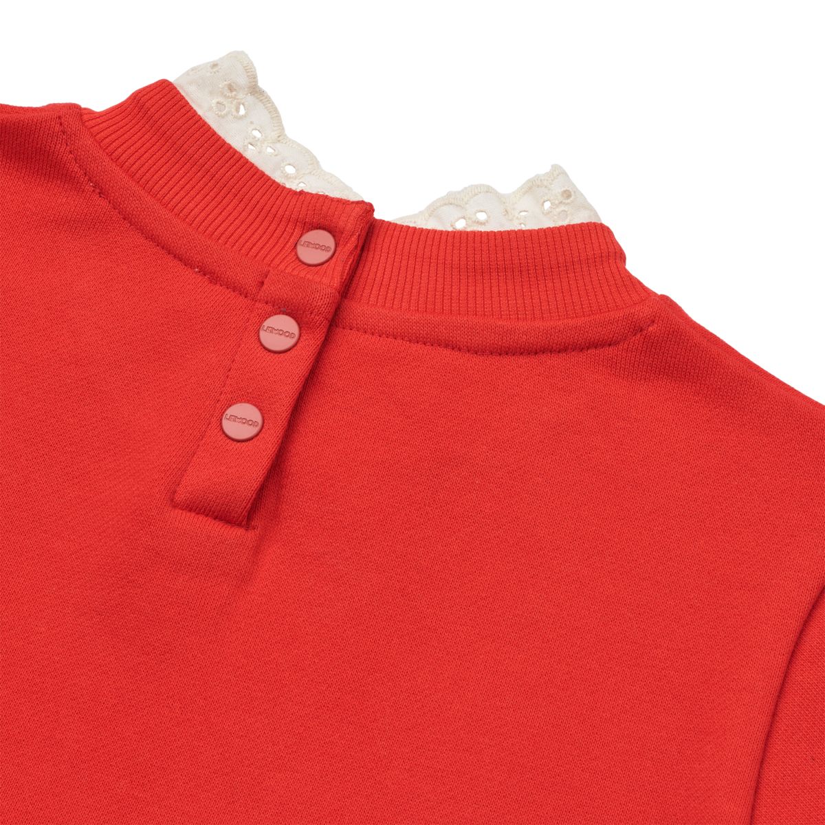 Liewood Sweat Rakel Avec Dentelle - Holiday bow dark red / Apple red - Pull