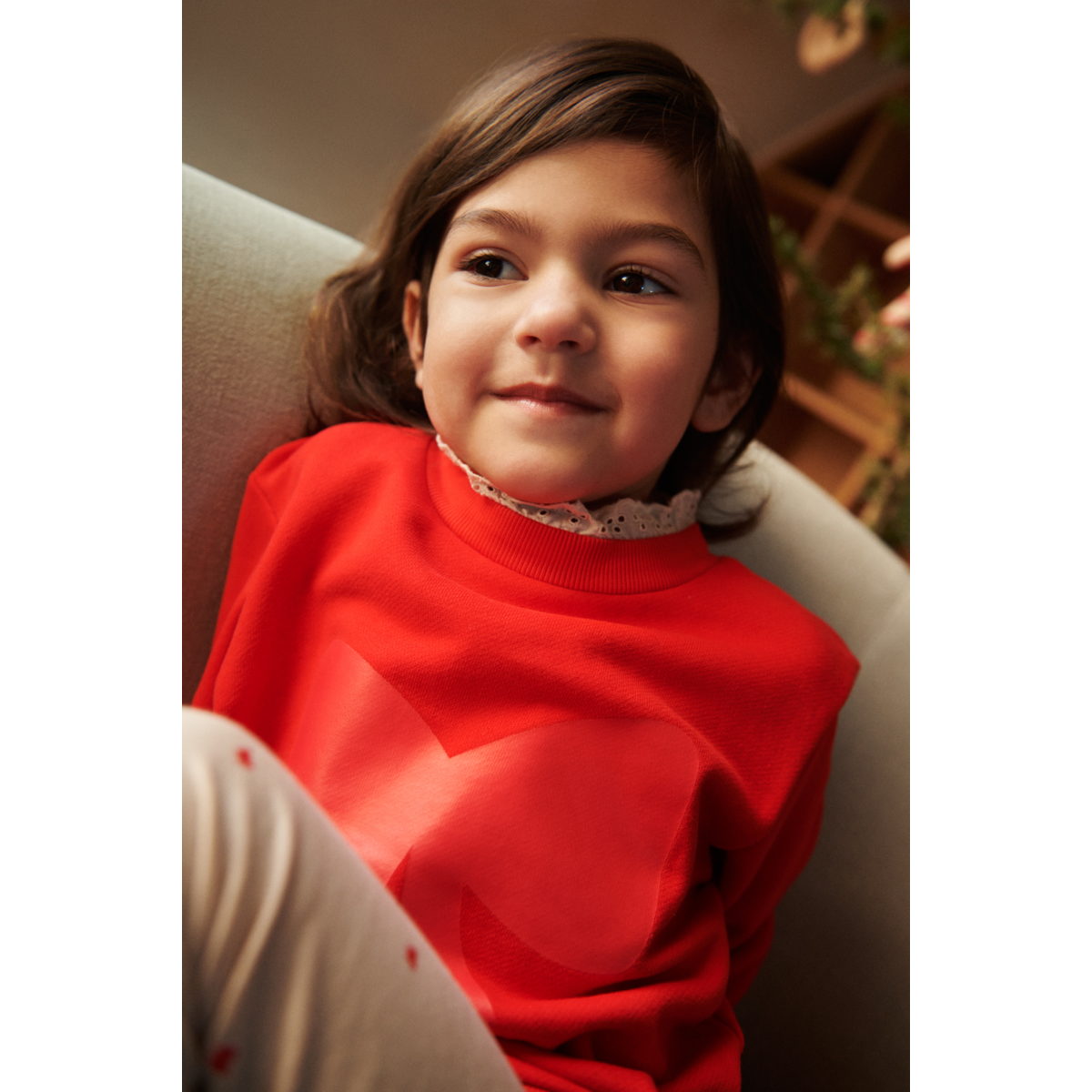 Liewood Sweat Rakel Avec Dentelle - Holiday bow dark red / Apple red - Pull