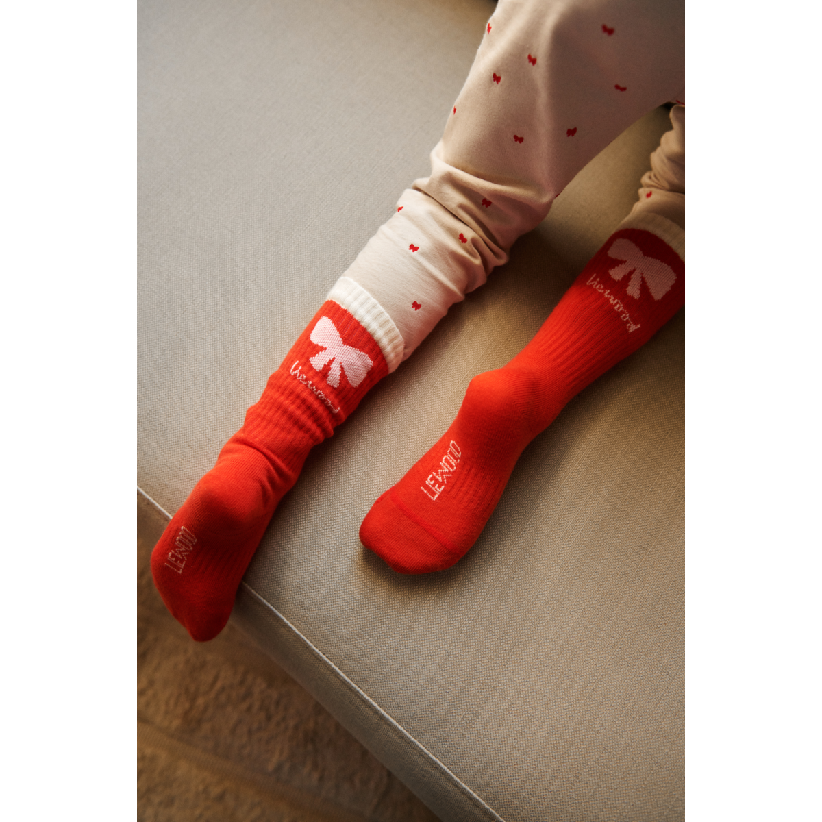 Liewood Leggings Marie - Holiday bow / Sandy - Leggings