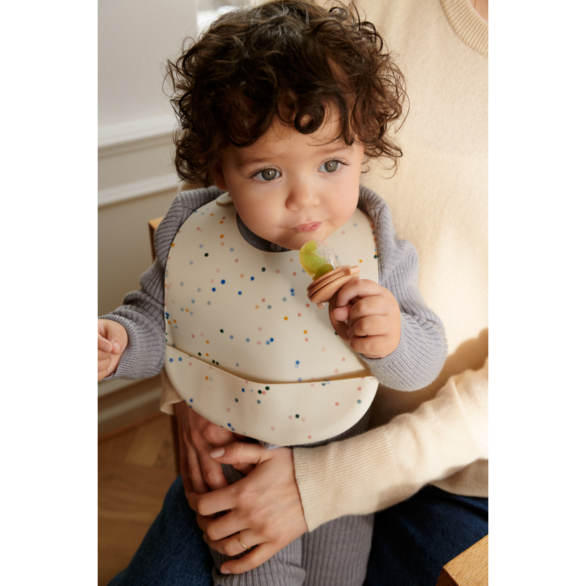 Liewood Lot de 2 bavoirs en silicone Tilda - Splash dots / Sea shell - Bavoir