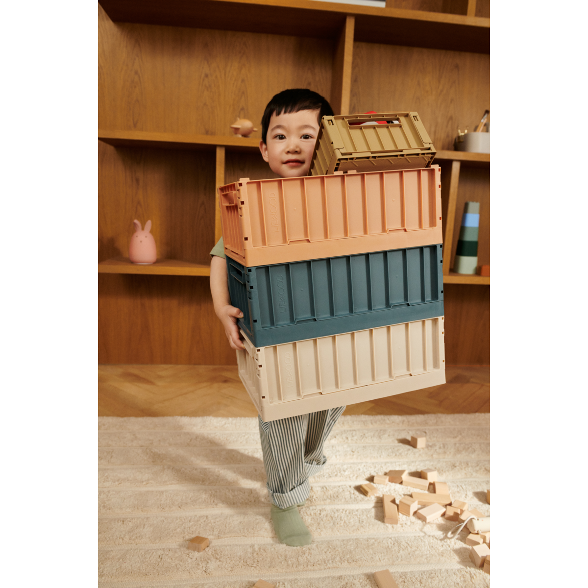 Liewood Boîte de rangement WESTON - LARGE - Sandy - Boîtes de rangement