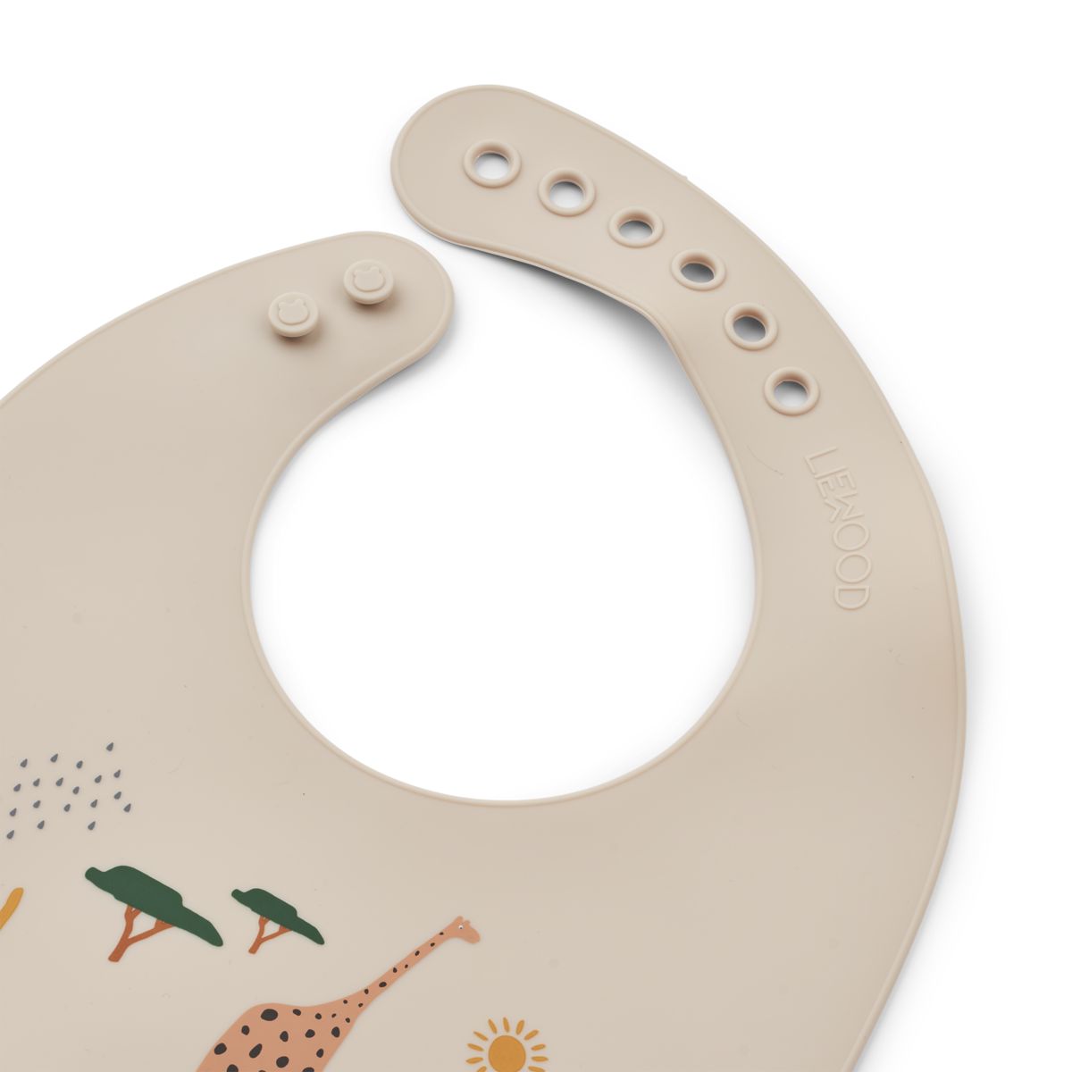 Liewood Lot de 2 bavoirs en silicone Tilda - Safari sandy mix - Bavoir
