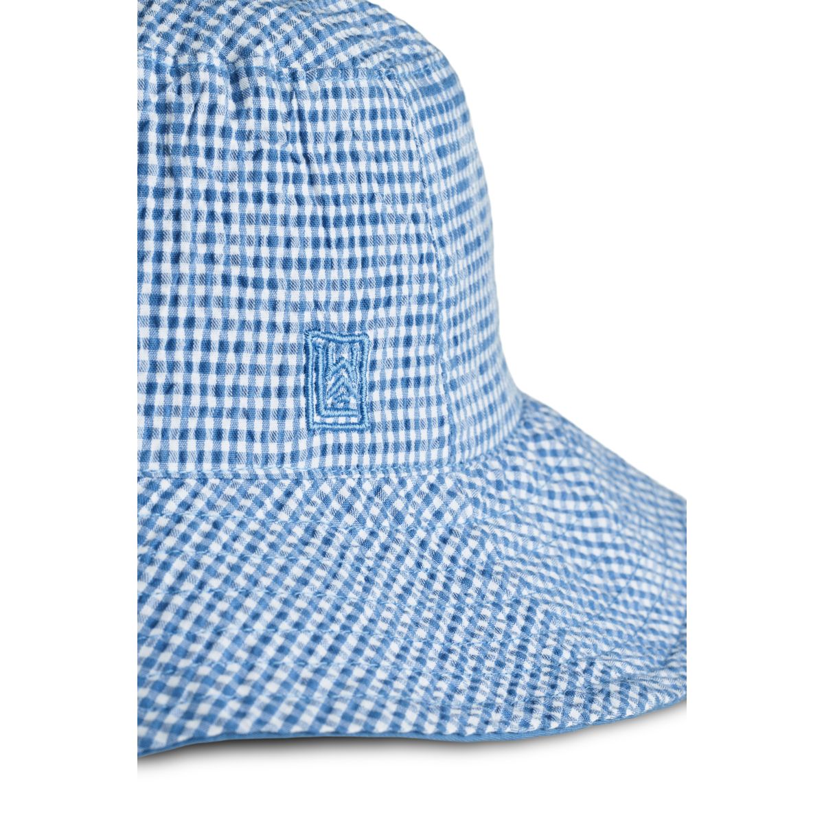 Liewood Chapeau DAMON en seersucker - Y/D Check Riverside / Crisp white - Chapeaux & Casquettes