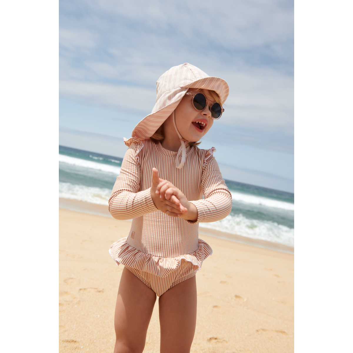 Liewood Chapeau de Soleil CECILIA - Y/D stripe Sorbet rose / Creme de la creme - Chapeaux & Casquettes