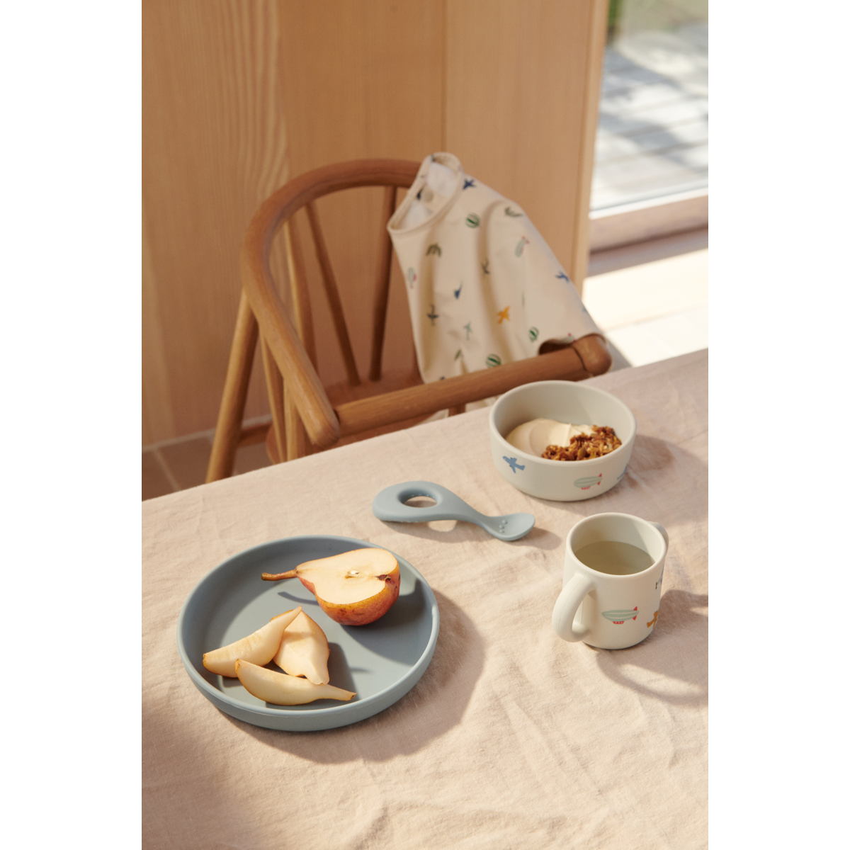 Liewood Bavoir avec manches MERLE - Aviator / Ecru - Tablier