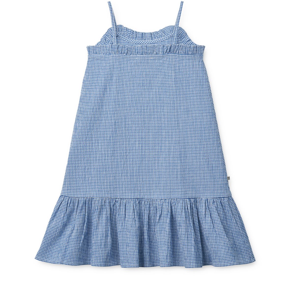 Liewood Robe SOPHIA en tissu gaufré - Y/D Check Riverside / Crisp white - Robe