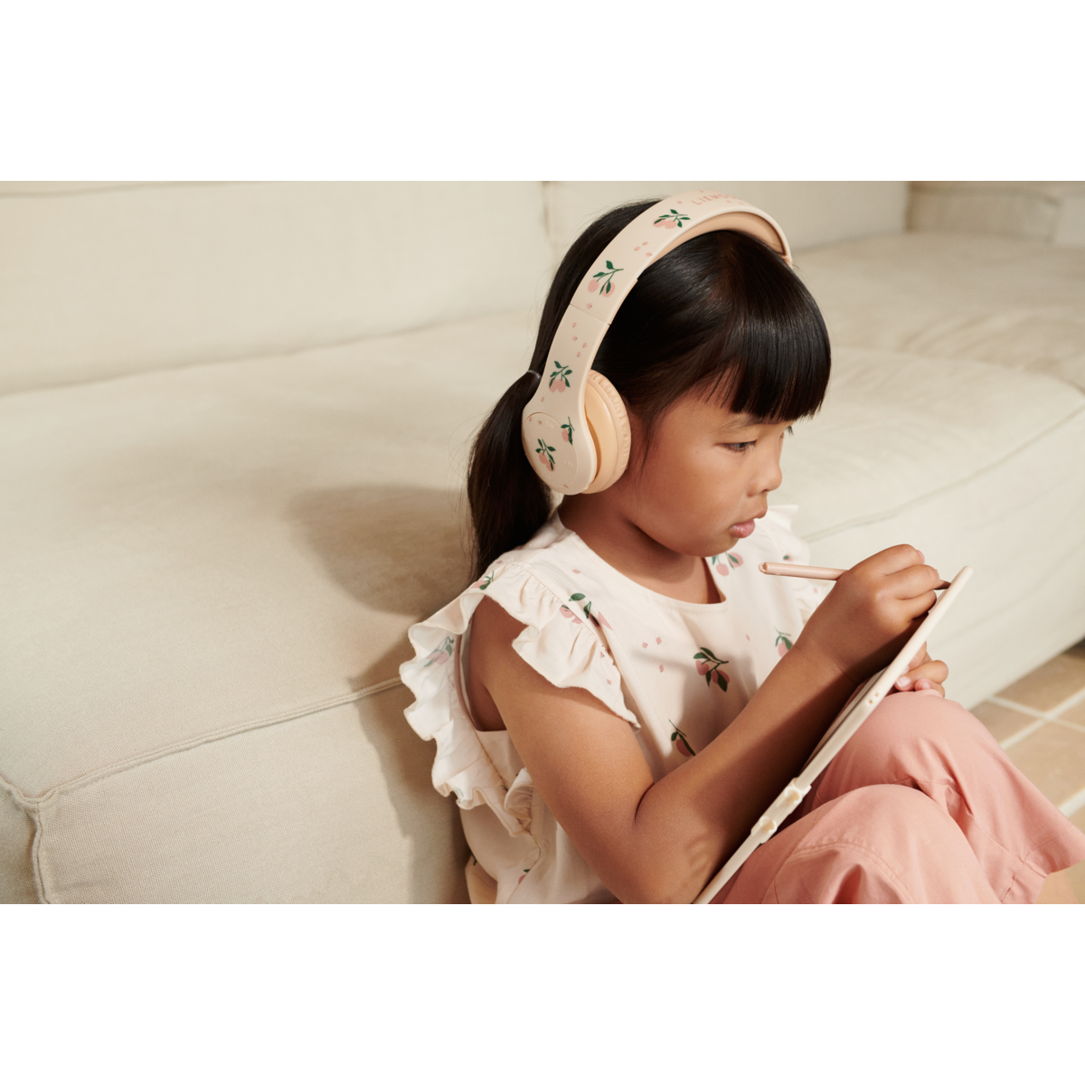 Liewood Casque sans Fil QUINN - Peach / Sea shell - Instrument de musique