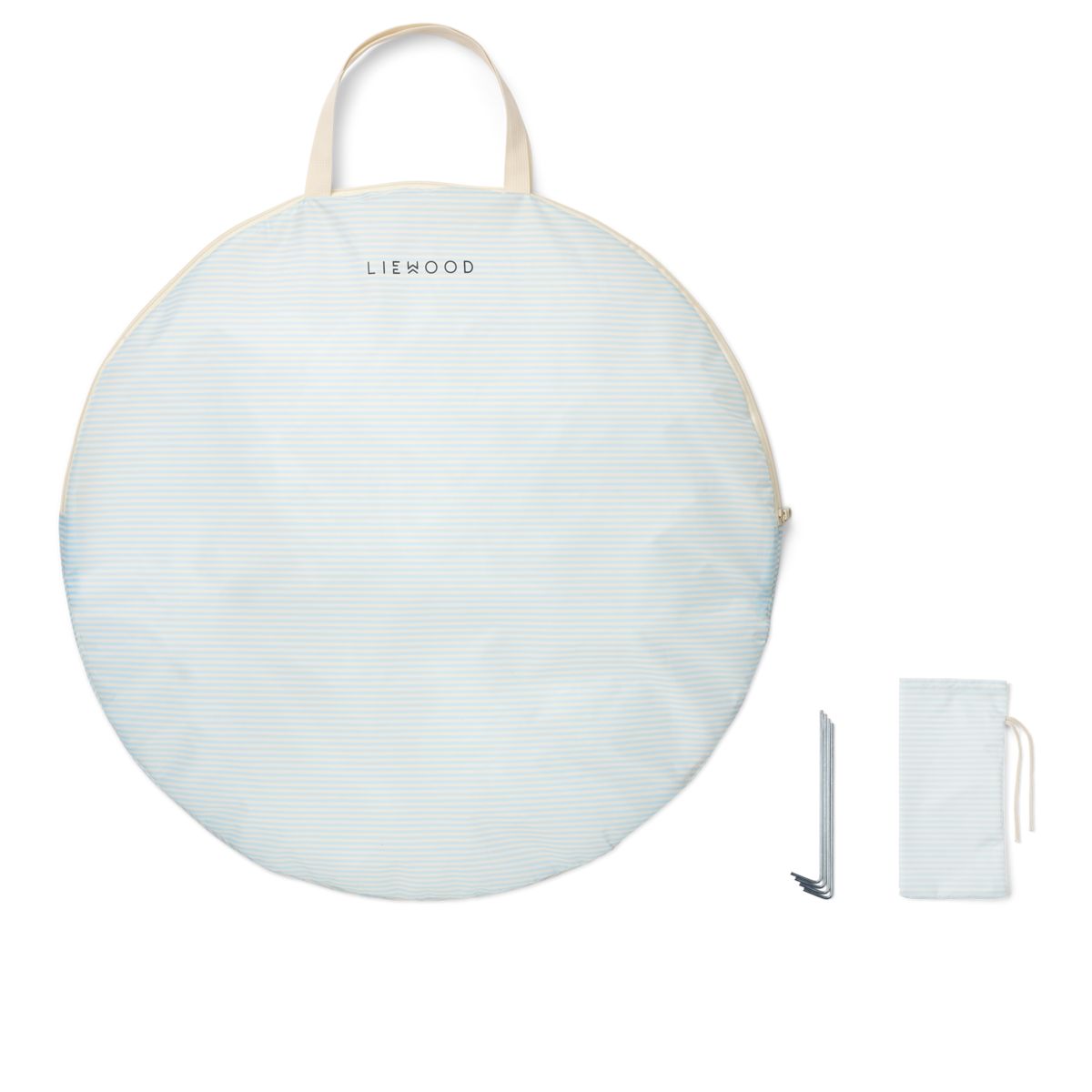 Liewood Tente De Plage Pop-Up Cassie - pure sky / creme de la creme stripe - TENTE