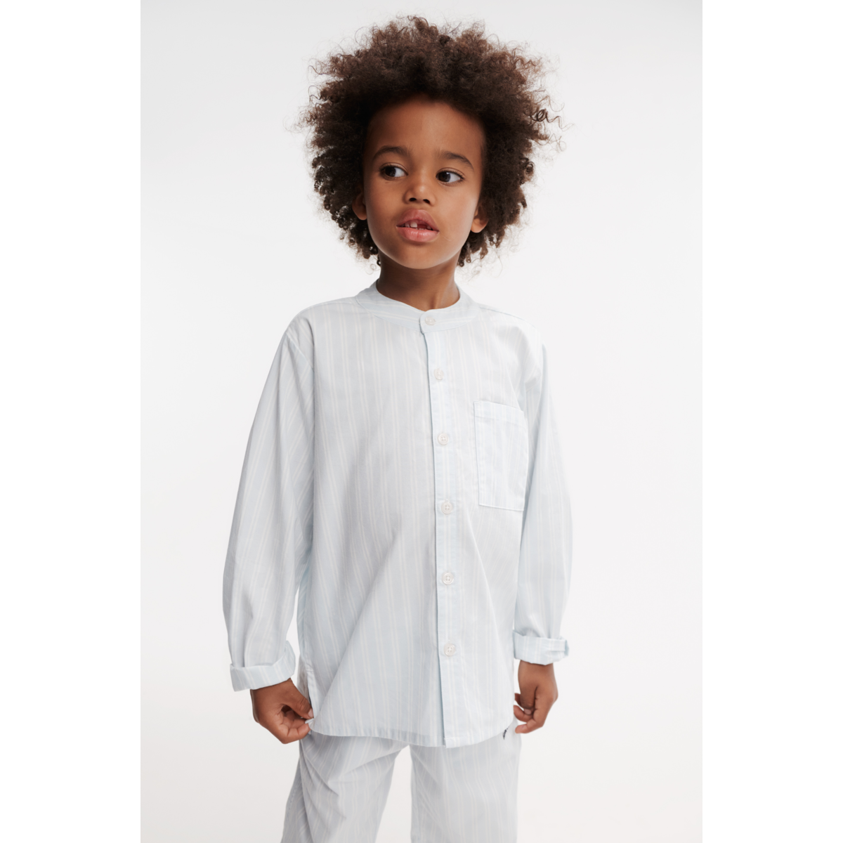 Liewood Chemise à rayures ASHTON - Y/D stripe Pure sky / Creme de la creme - Chemise