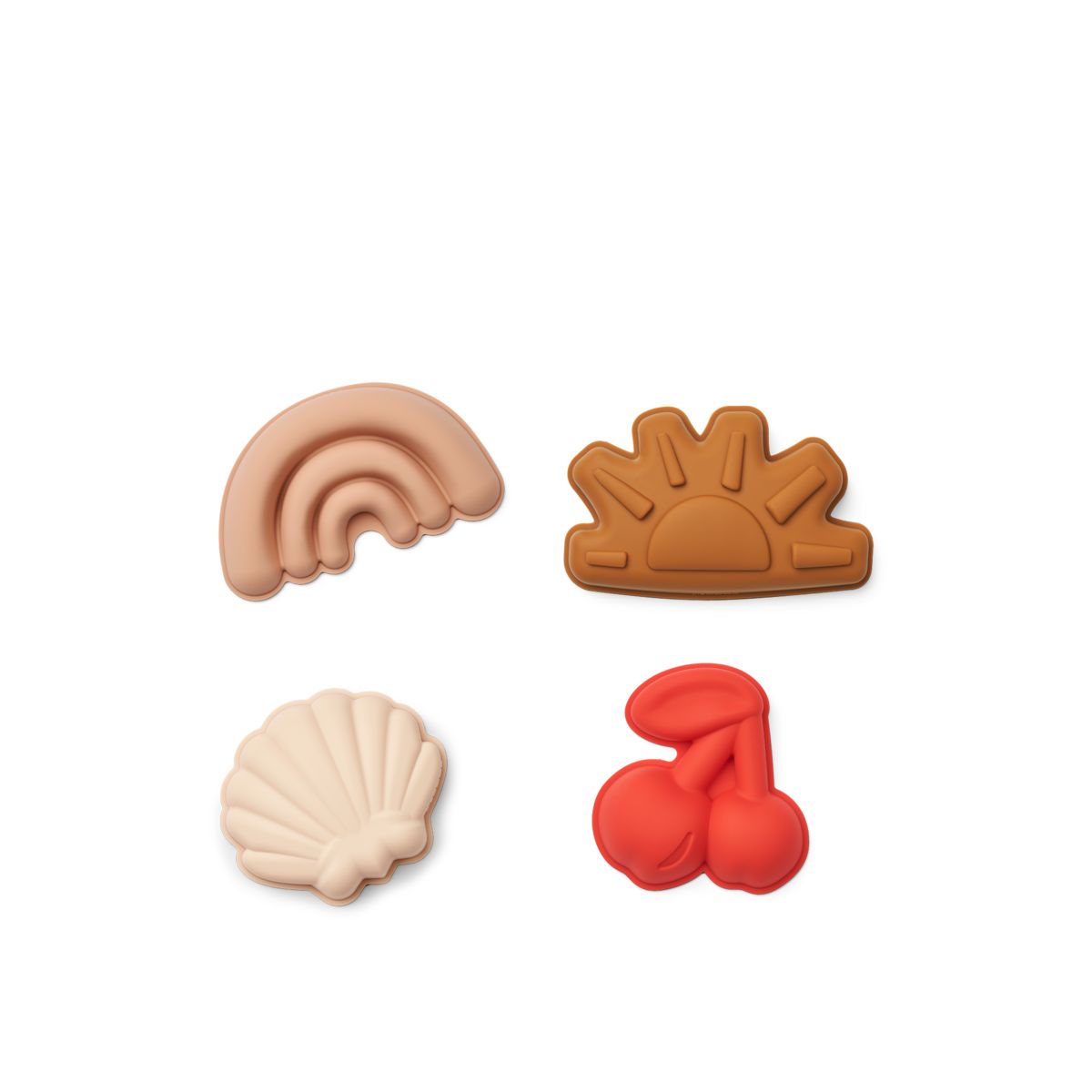 Liewood Moules À Sable Cerise Gill Lot De 4 - Cherries / Apple blossom - JOUETS EN SABLE