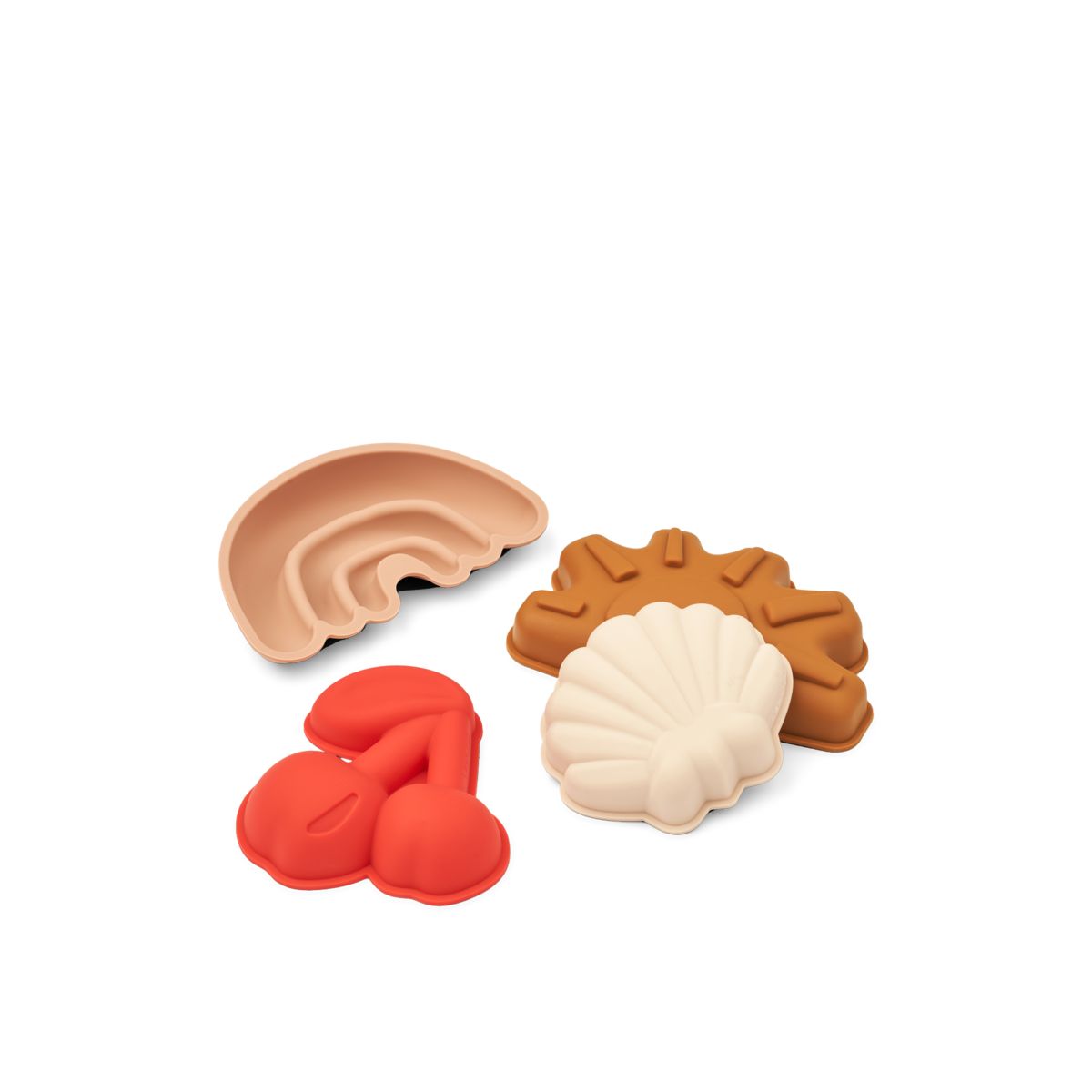 Liewood Moules À Sable Cerise Gill Lot De 4 - Cherries / Apple blossom - JOUETS EN SABLE