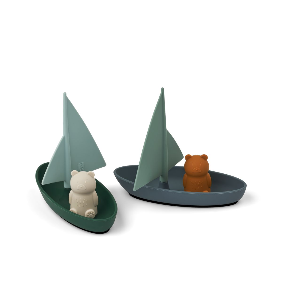 Liewood Lot de 2 bateaux-jouets Ensley - Whale blue multi mix - Jouet de bain