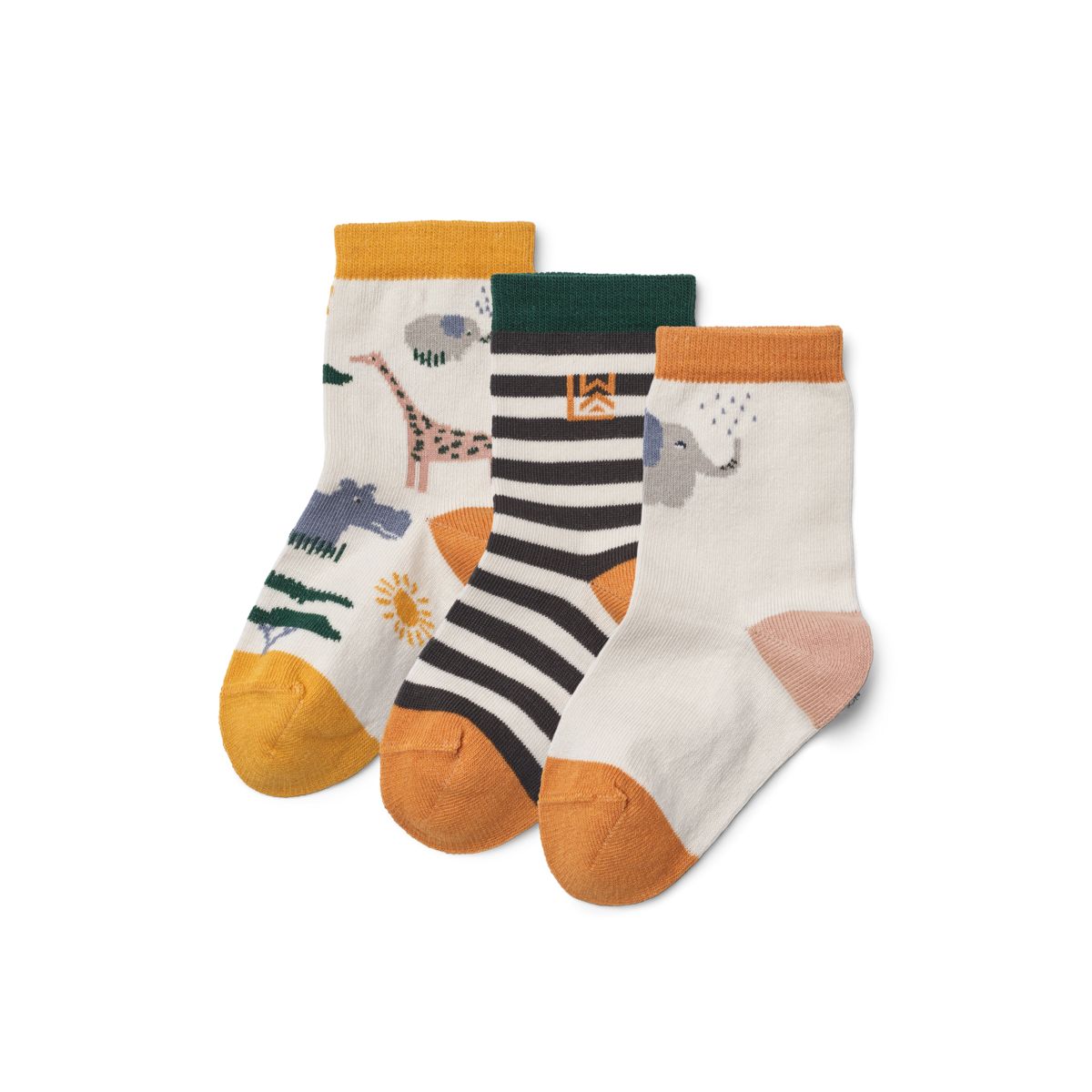 Liewood Paires de Chaussettes SILAS, Lot de 3 - Safari / Sandy mix - Chaussettes/Bas