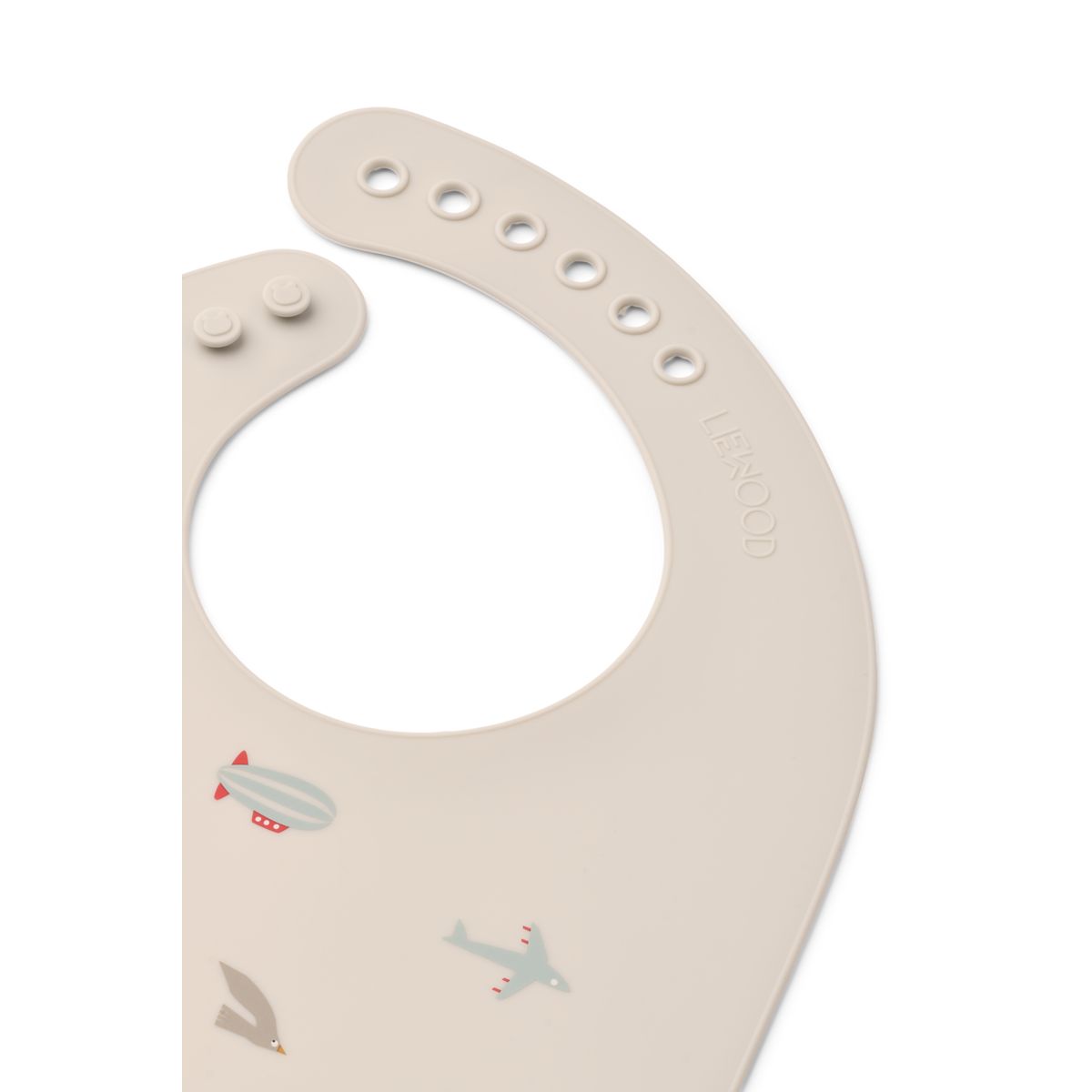 Liewood Lot de 2 bavoirs en silicone Tilda - Aviator / Ecru - Bavoir