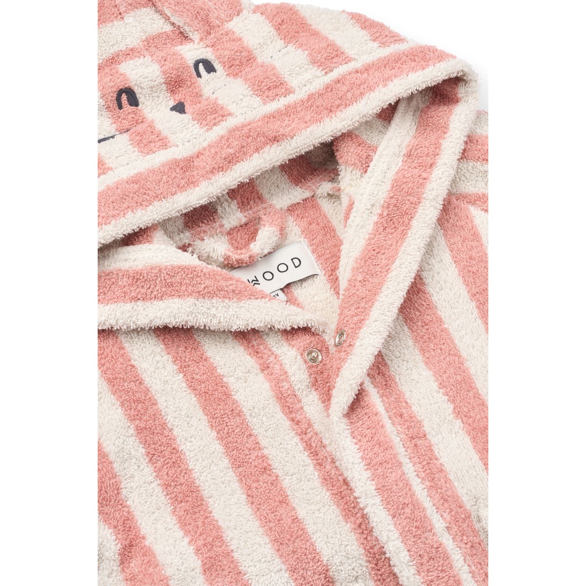 Peignoir LILY - Coral blush / creme de la creme stripe