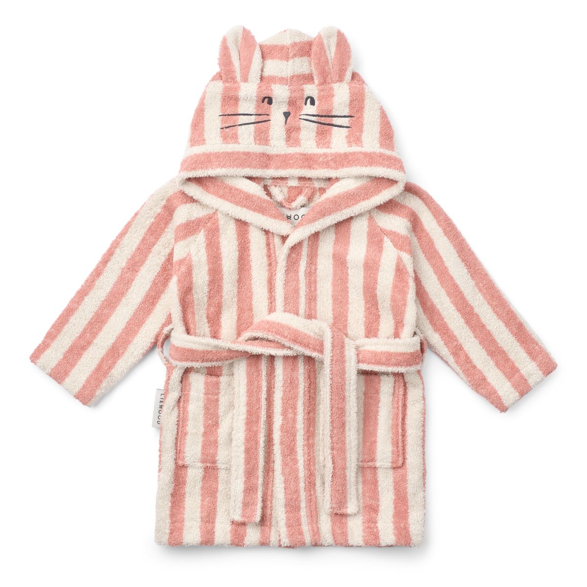 Liewood Lily Bathrobe - Coral blush / creme de la creme stripe - TOWEL / WASHCLOTH