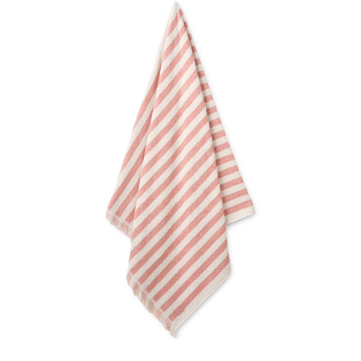 Serviette de bain d'été - Coral blush / creme de la creme stripe