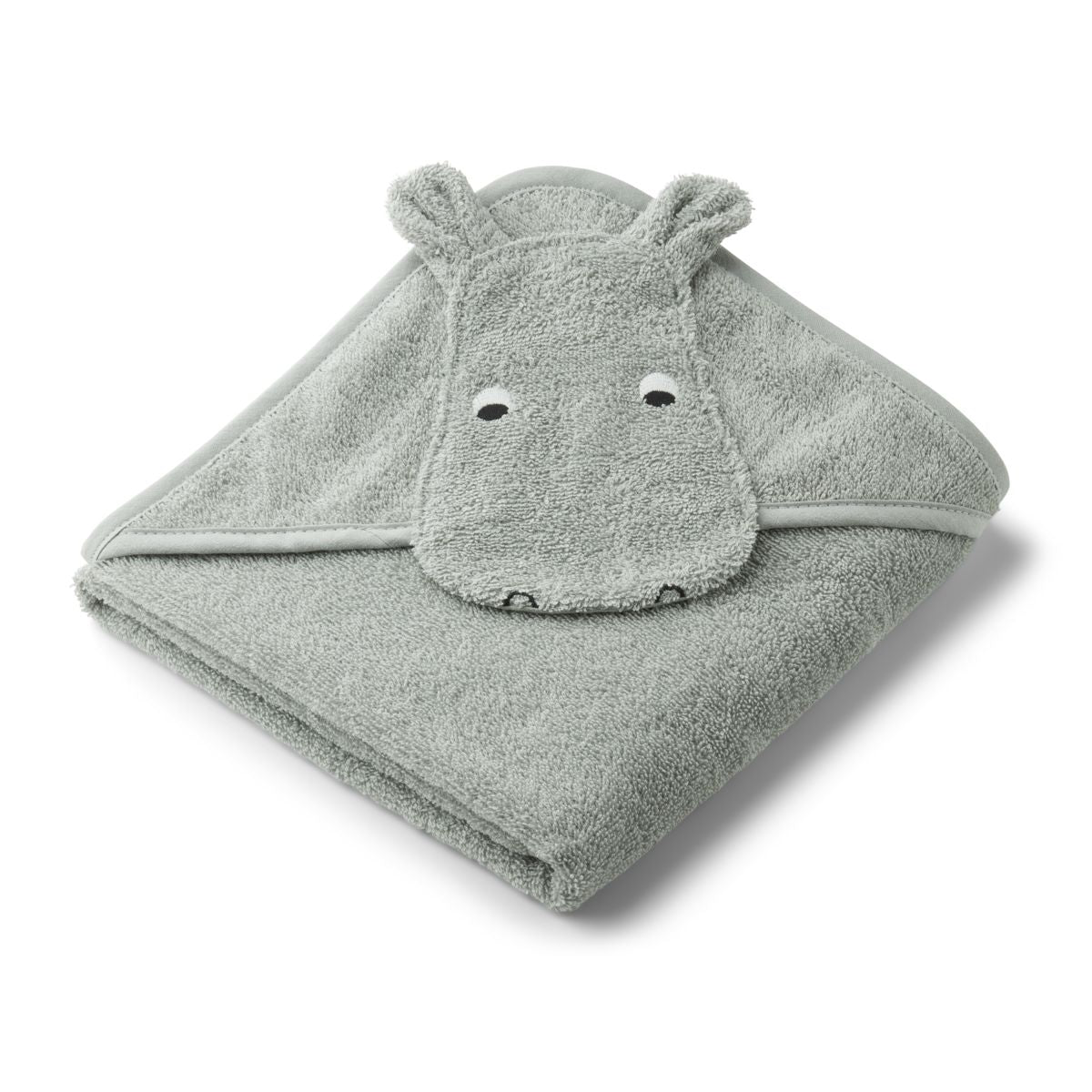 Liewood Serviette bébé à capuche Albert - Hippo dove blue - Serviettes / Gants de toilettes