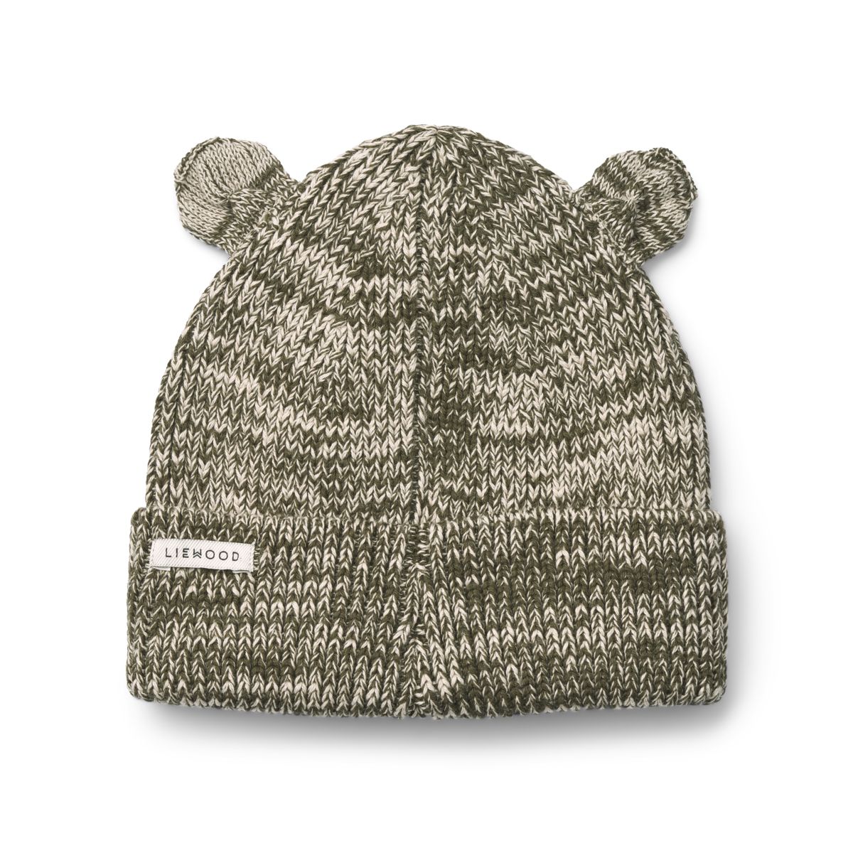 Liewood Bonnet en tricot côtelé avec oreilles d’ours Gina - Army brown / Sandy - Chapeaux & Casquettes