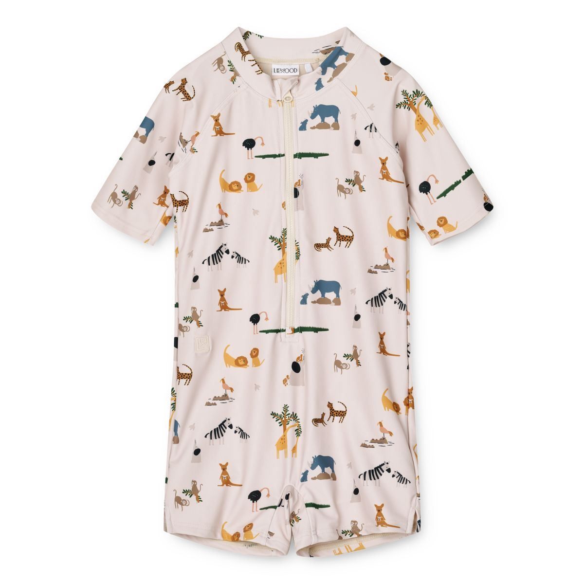 Liewood Max short-sleeved swim jumpsuit - All together / Sandy - SWIMSUIT