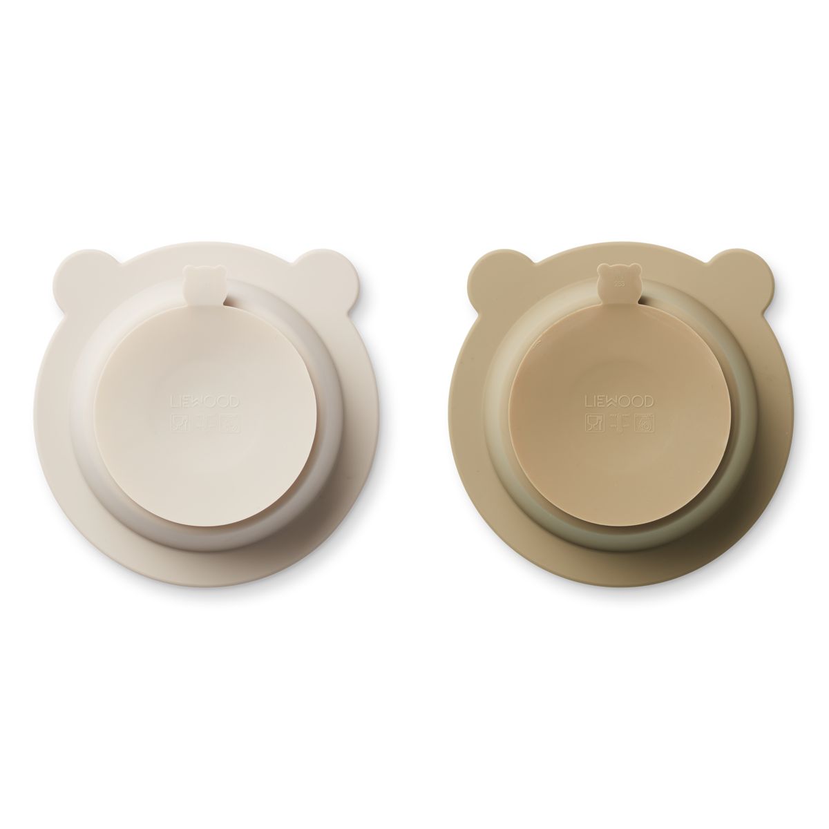 Liewood Lot de 2 Bols à Ventouse Peony - Sandy / Oat - Bols