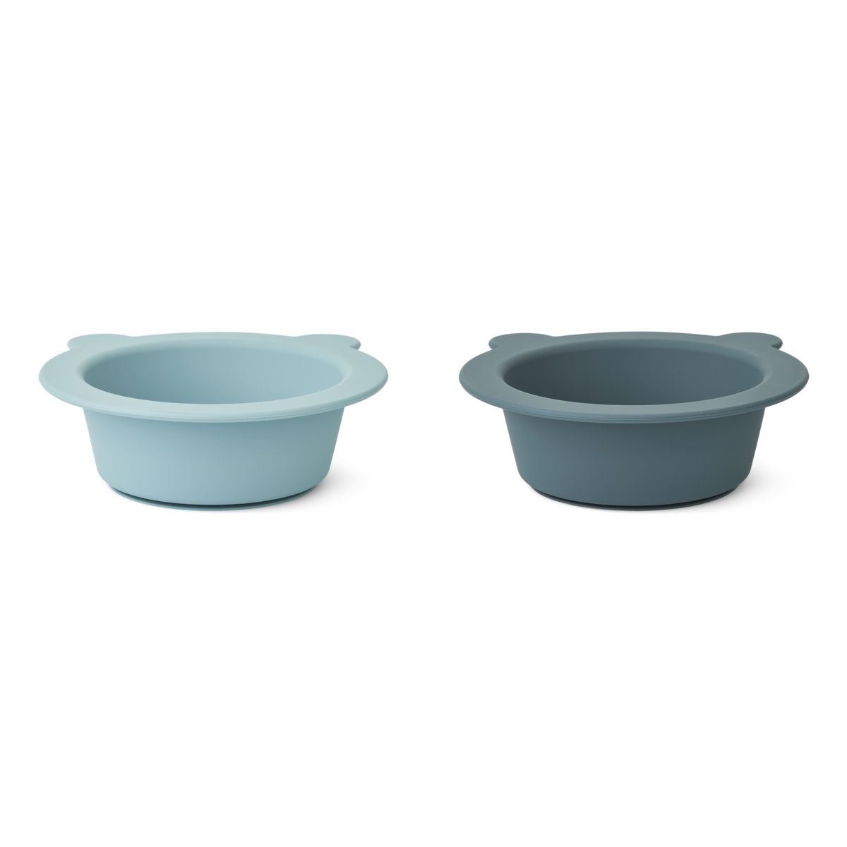 Liewood Lot de 2 Bols à Ventouse Peony - Sea blue / Whale blue - Bols