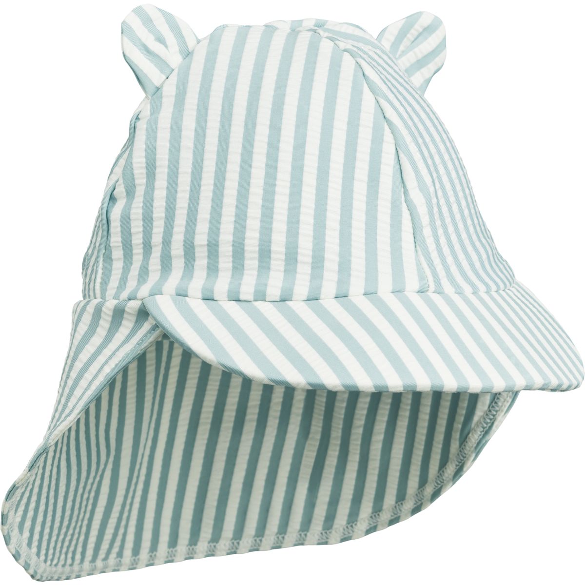 Liewood Chapeau de soleil seersucker Senia - Y/D stripe: Sea blue/white - CHAPEAU DE BAIN