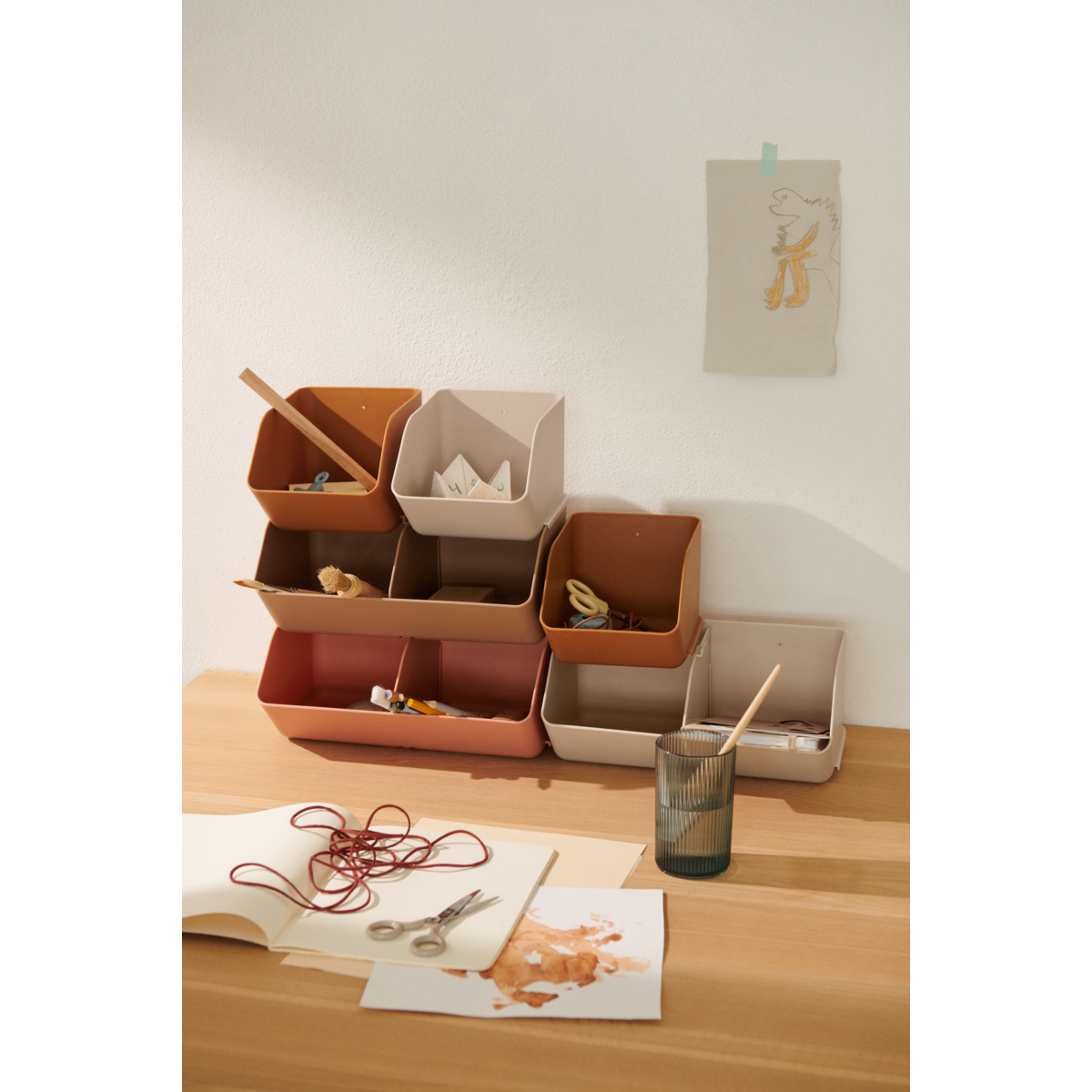 Liewood Organiseur de bureau Rosemary lot de 2 - Sandy - Pot à Crayons