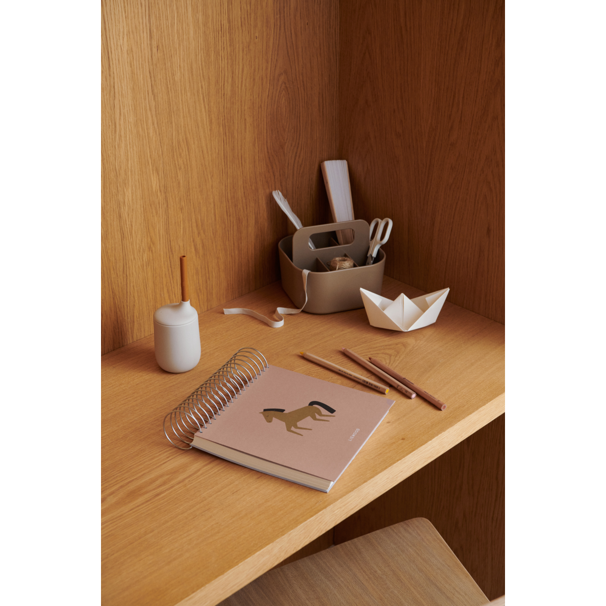 Liewood Carnet de dessin Shelly - Horses / Pale tuscany - Carnet de dessin