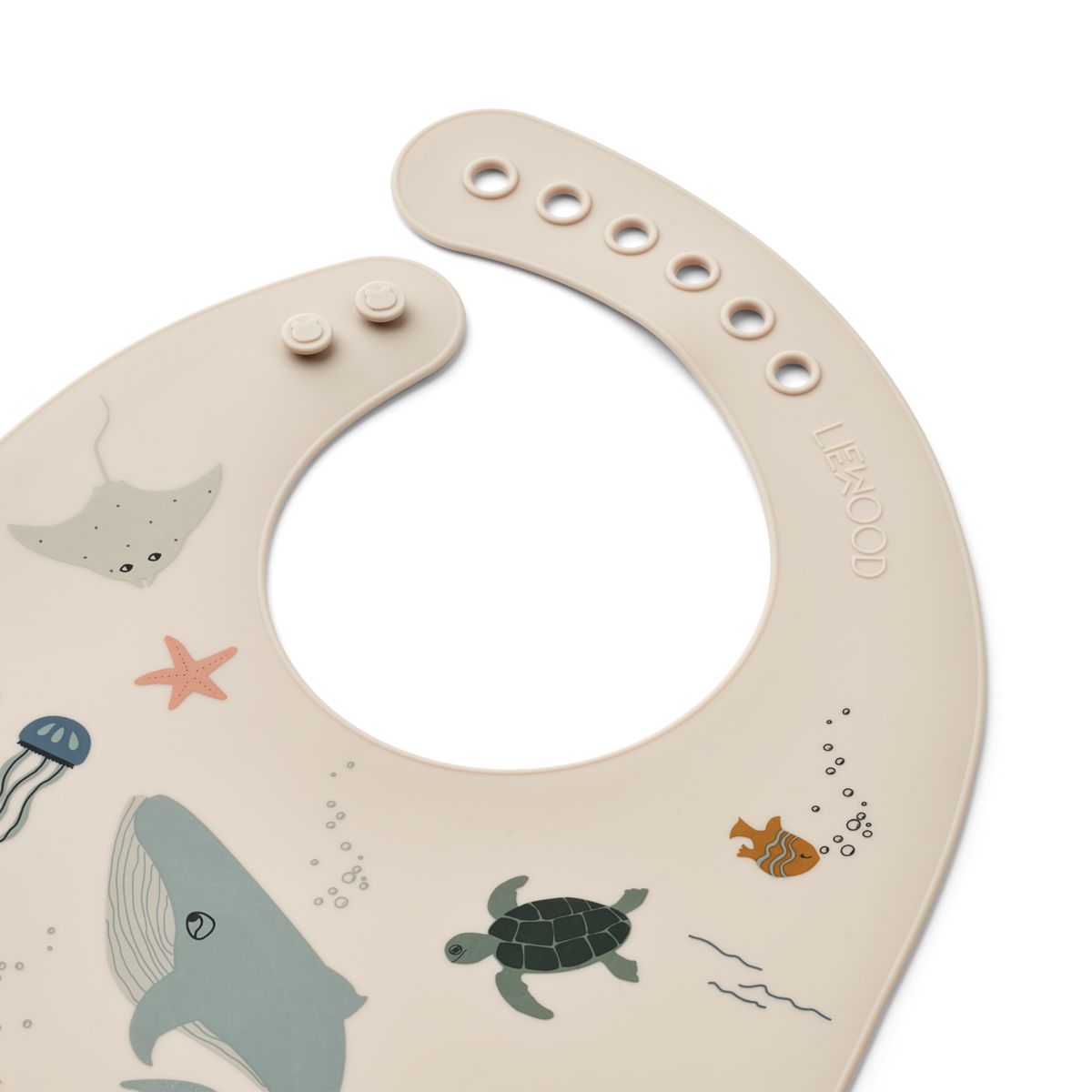 Liewood Lot de 2 bavoirs en silicone Tilda - Sea creature / Sandy - Bavoir