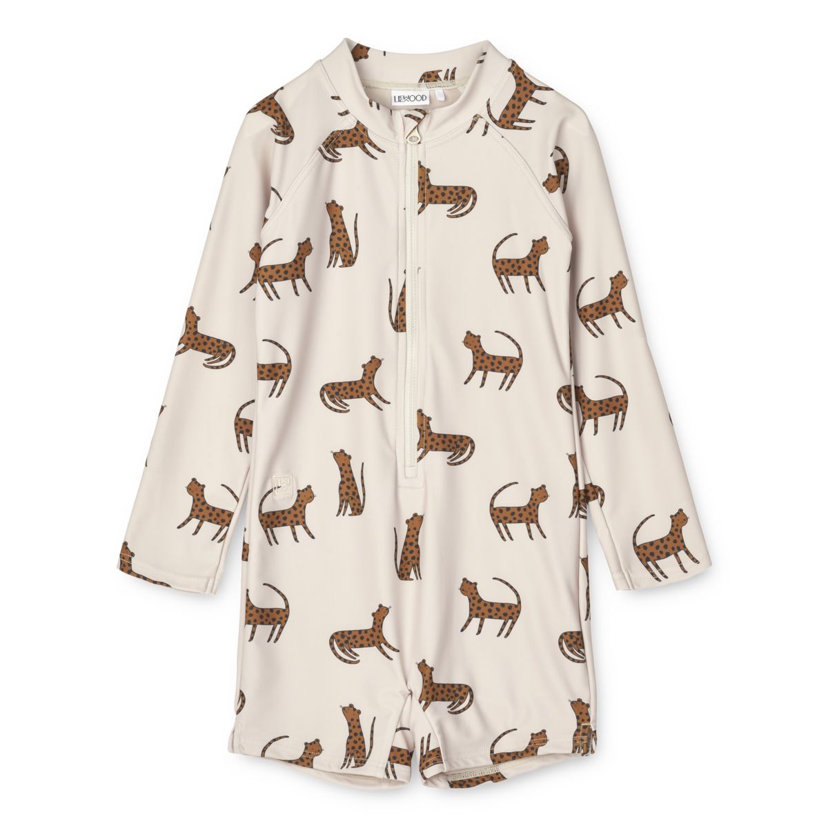 Liewood Maillot De Bain À Manches Longues Max - Leopard / Sandy - Maillot de bain