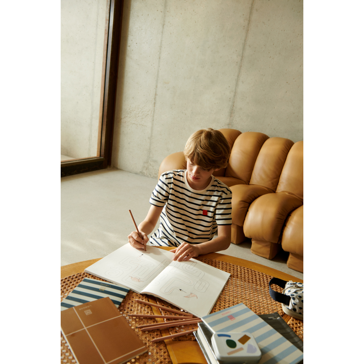 Liewood Sixten - T-shirt en coton rayé - Y/D Stipes Classic navy / Creme de la creme - T-shirt