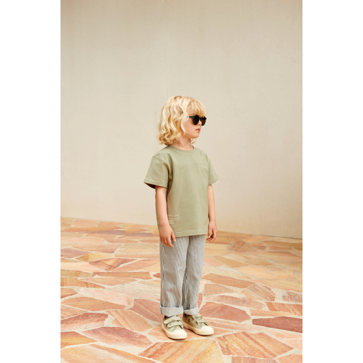 Liewood Pantalon En Coton À Rayures Harald - Y/D Stripe Whale Blue / Creme de la Creme - Pantalon