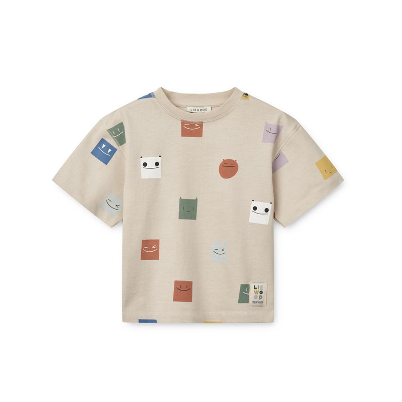 Liewood T-shirt TYLER à manches courtes imprimé - Smiley / Sandy - T-shirt